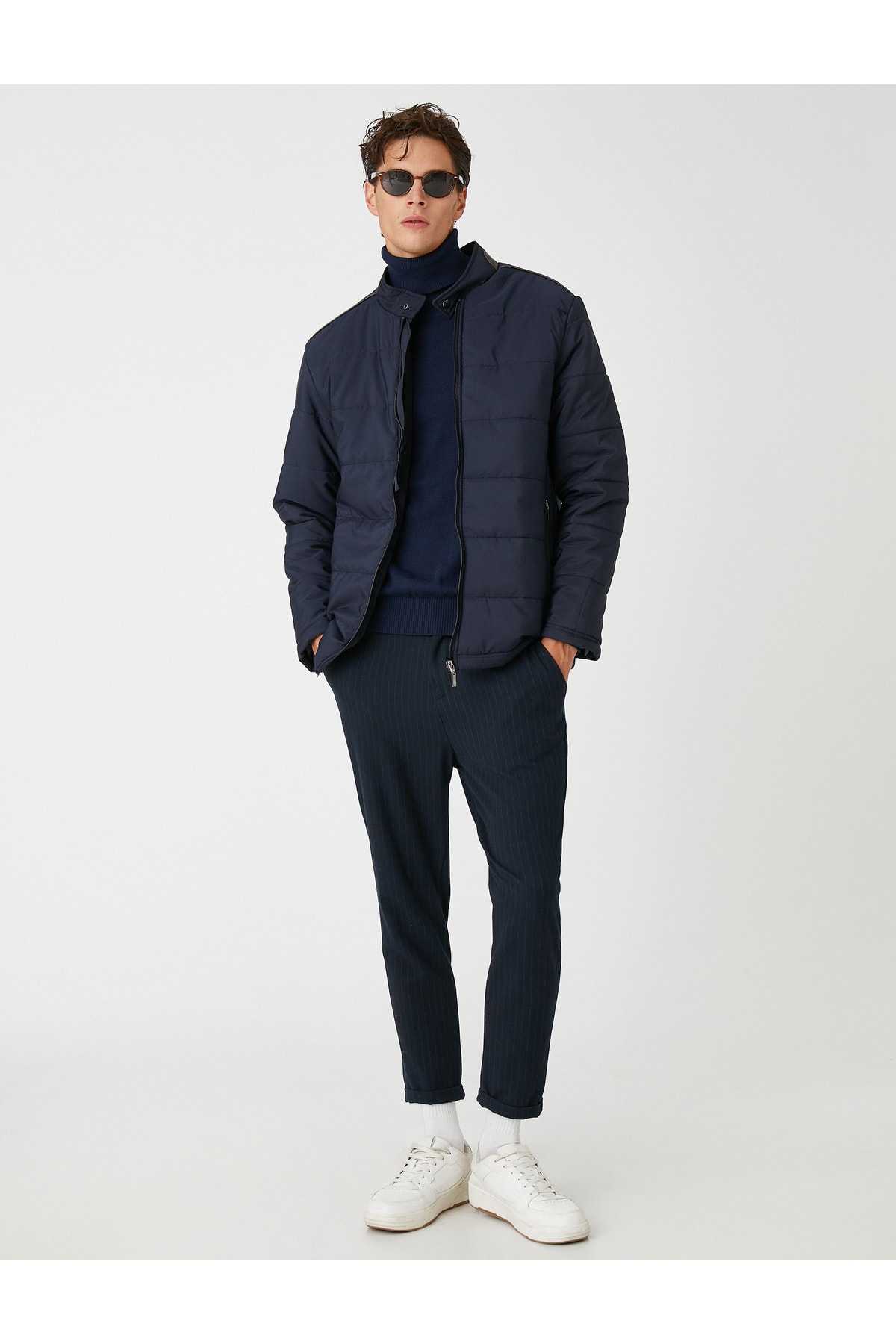 ژاکت فصلی پایه با جیب زیپ دار