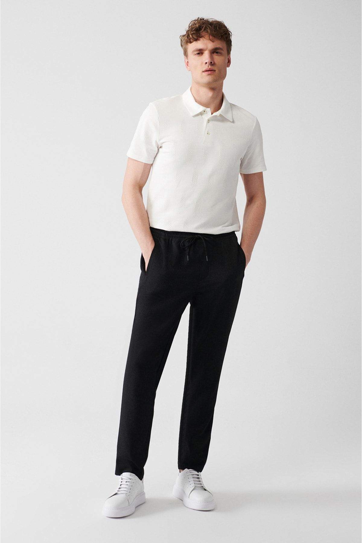 mens-brown-elastic-waist-laced-woven-lycra-relaxed-fit-casual-fit-jogger-pants-a31y3