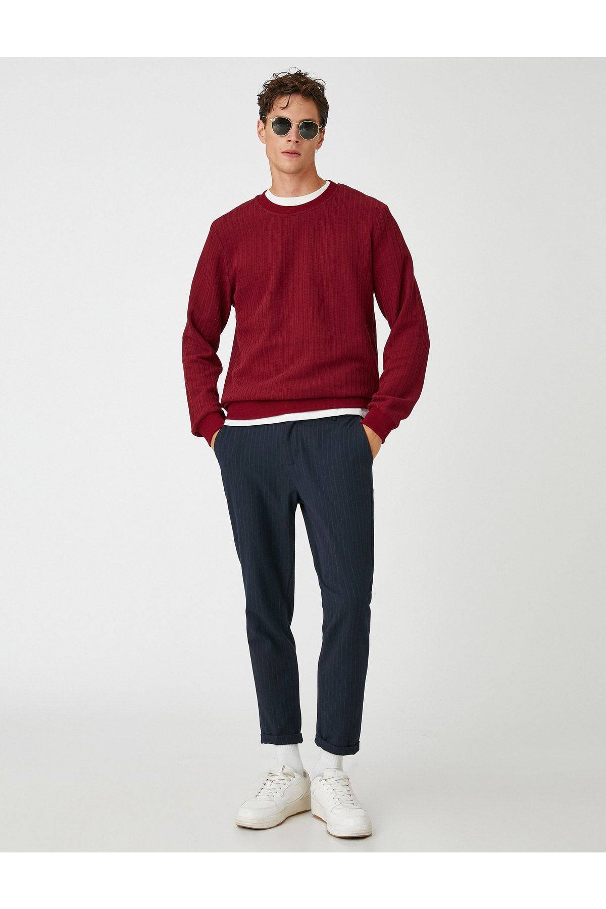 یقه خدمه ژاکت بافت پایه