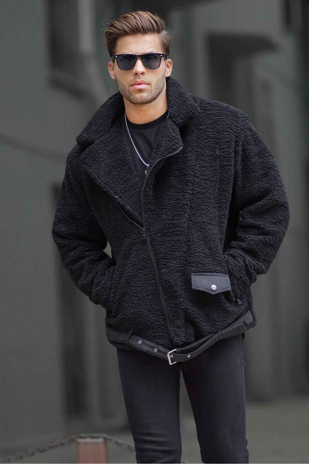 کت مردانه باکیور مخملی مشکی 6849