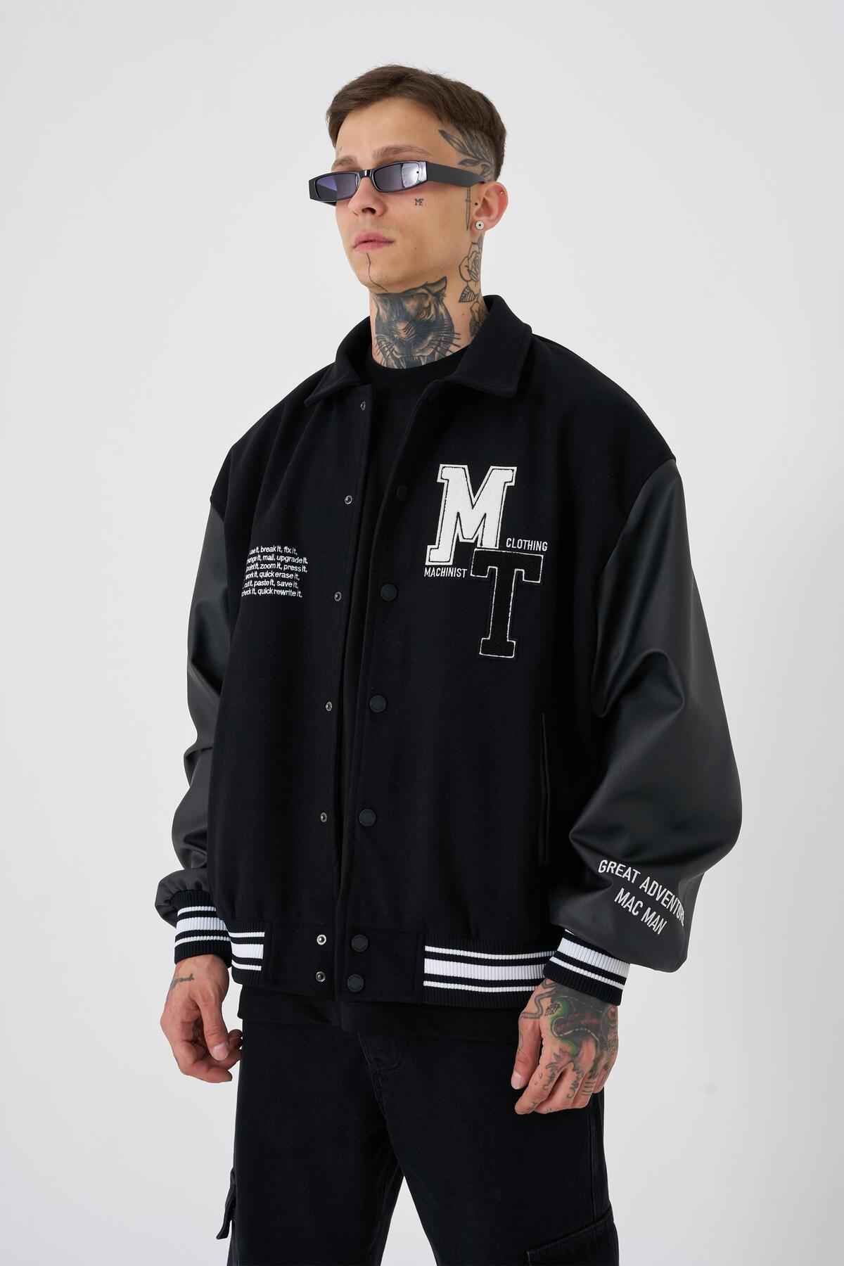 کت مردانه MT Oversize Ecru Bomber