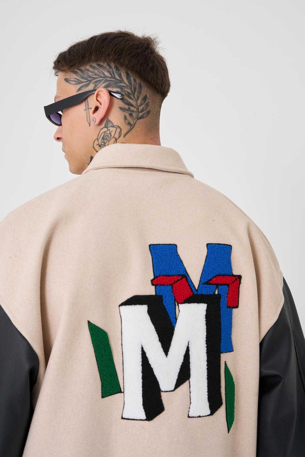 کت مردانه MT Oversize Ecru Bomber