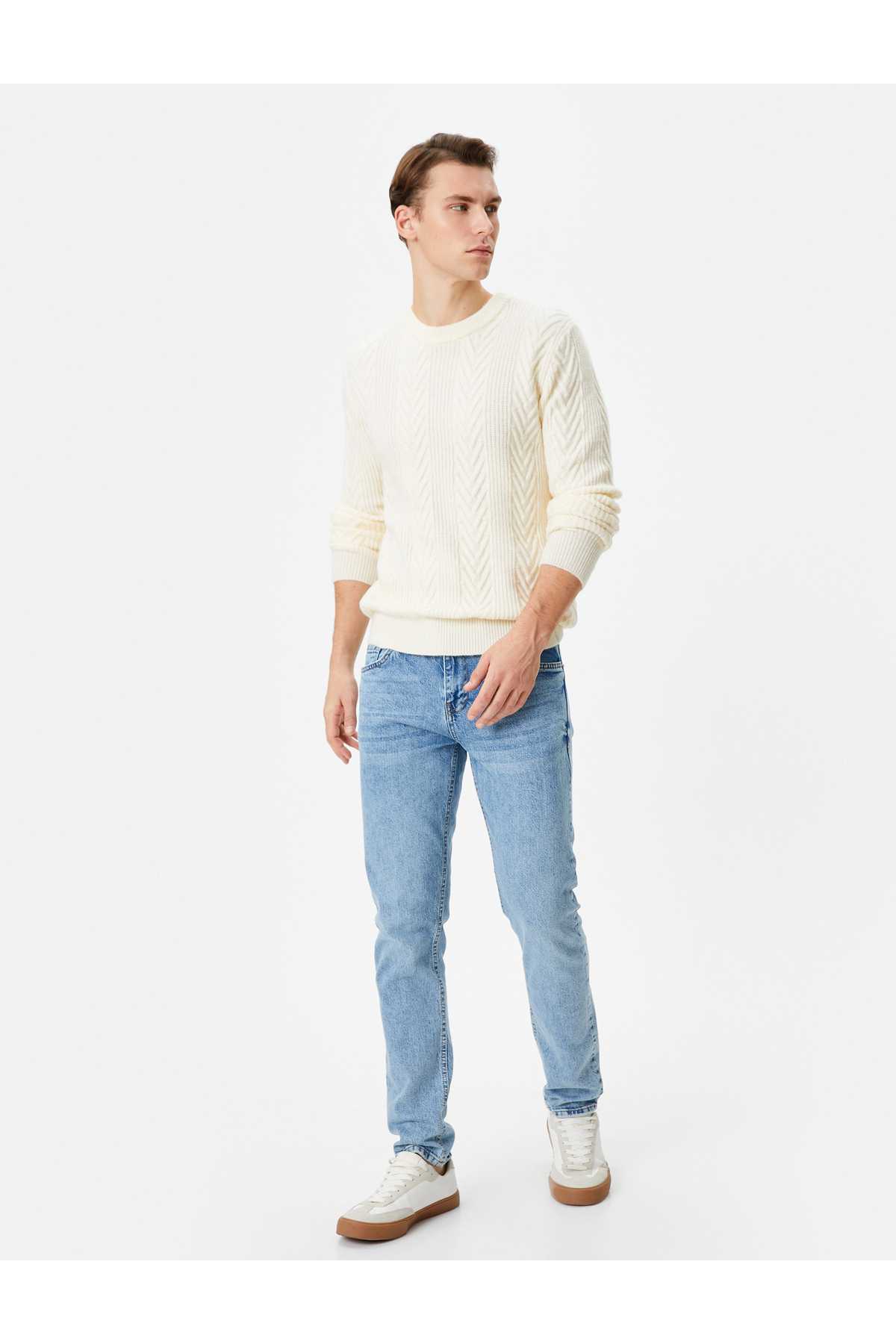 ژاکت بافتنی یقه آستین بلند بافتنی