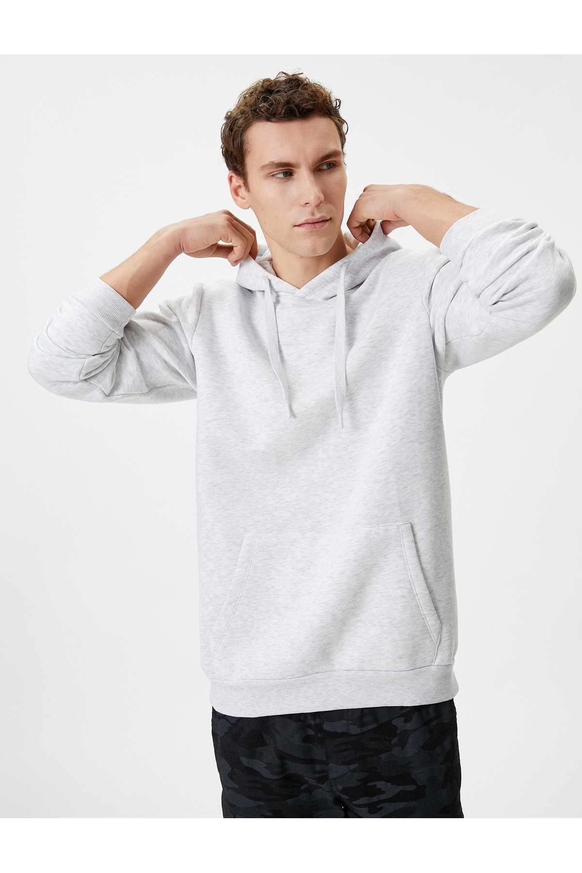 سویشرت کلاهدار جیبی کانگورو آستین بلند