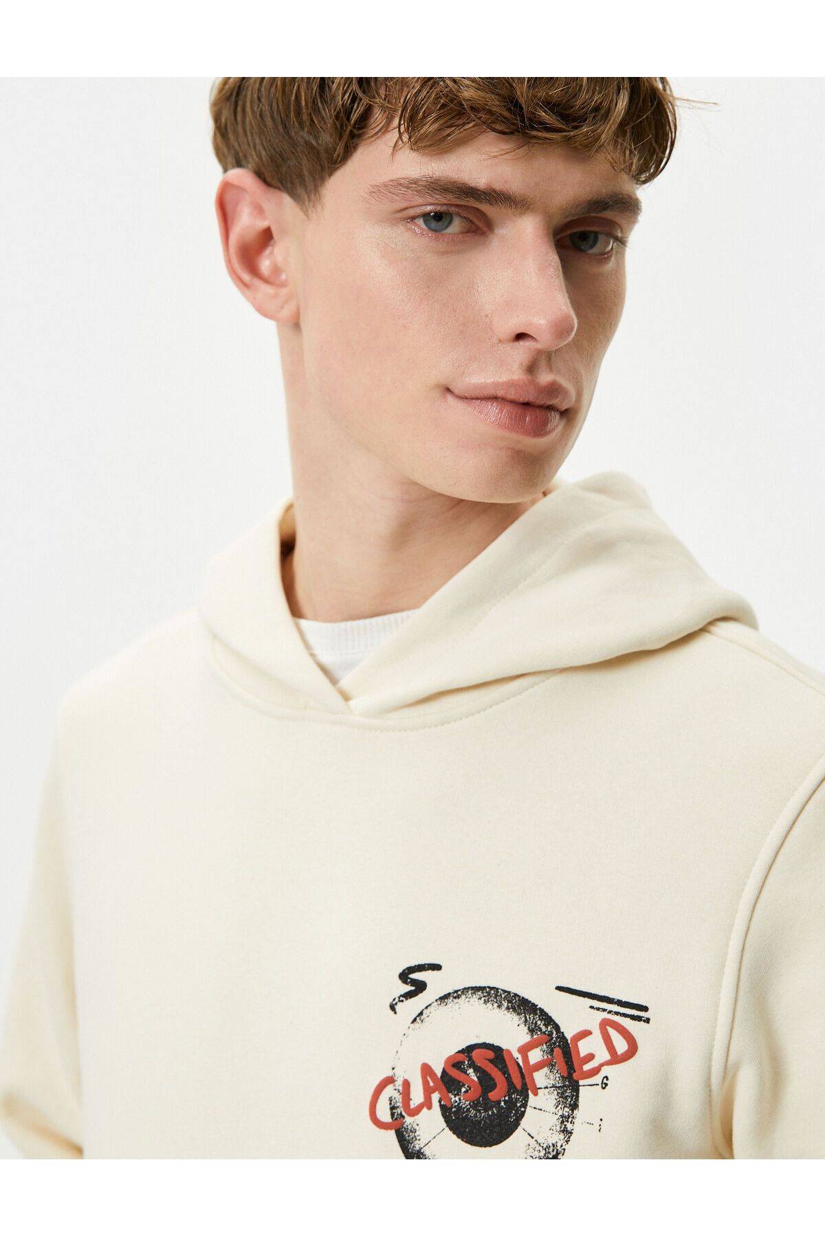 برش راحت کانگورو جیبی هودی هودی چاپی پشت