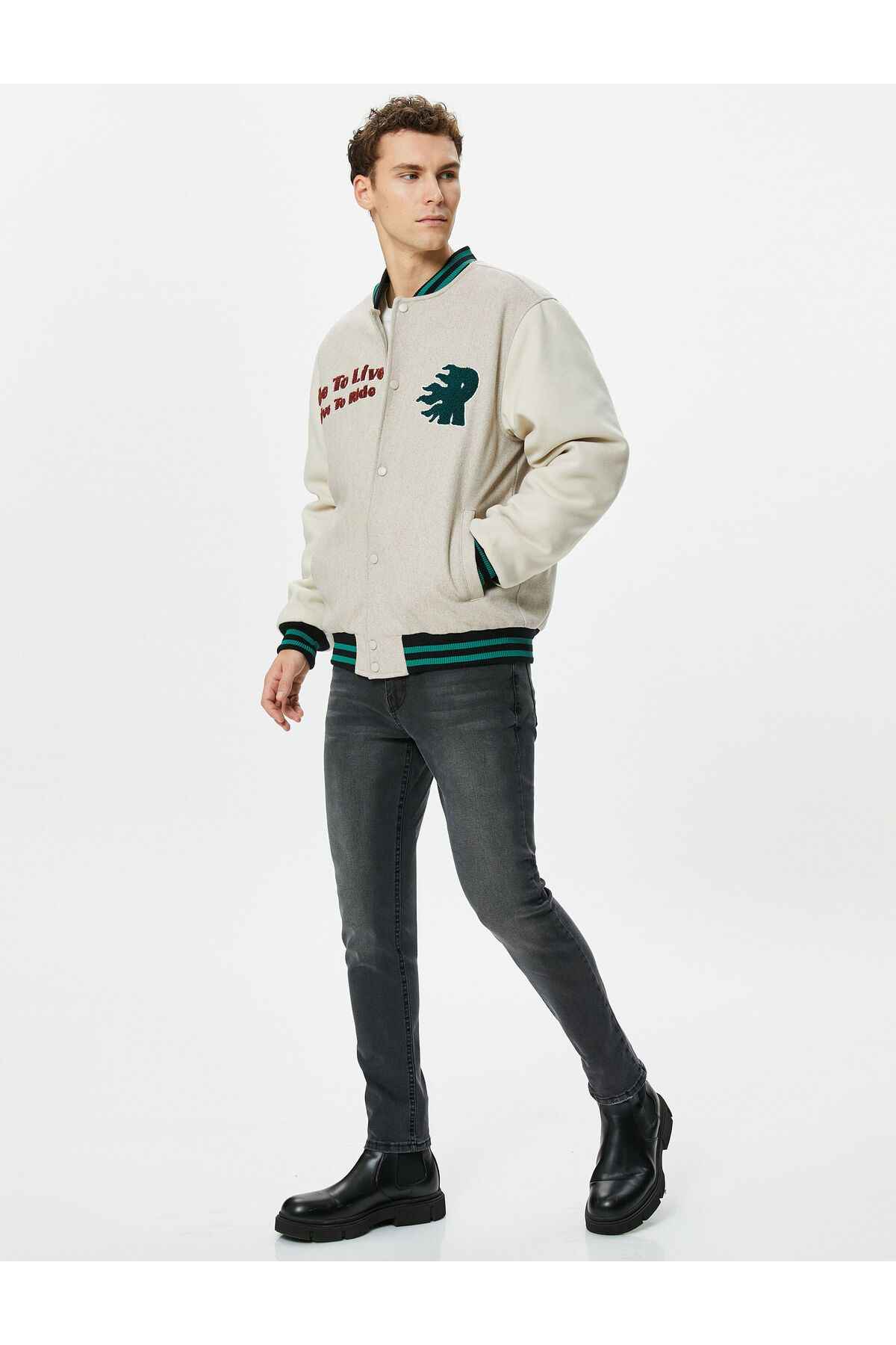 شلوار جین مشکی مردانه