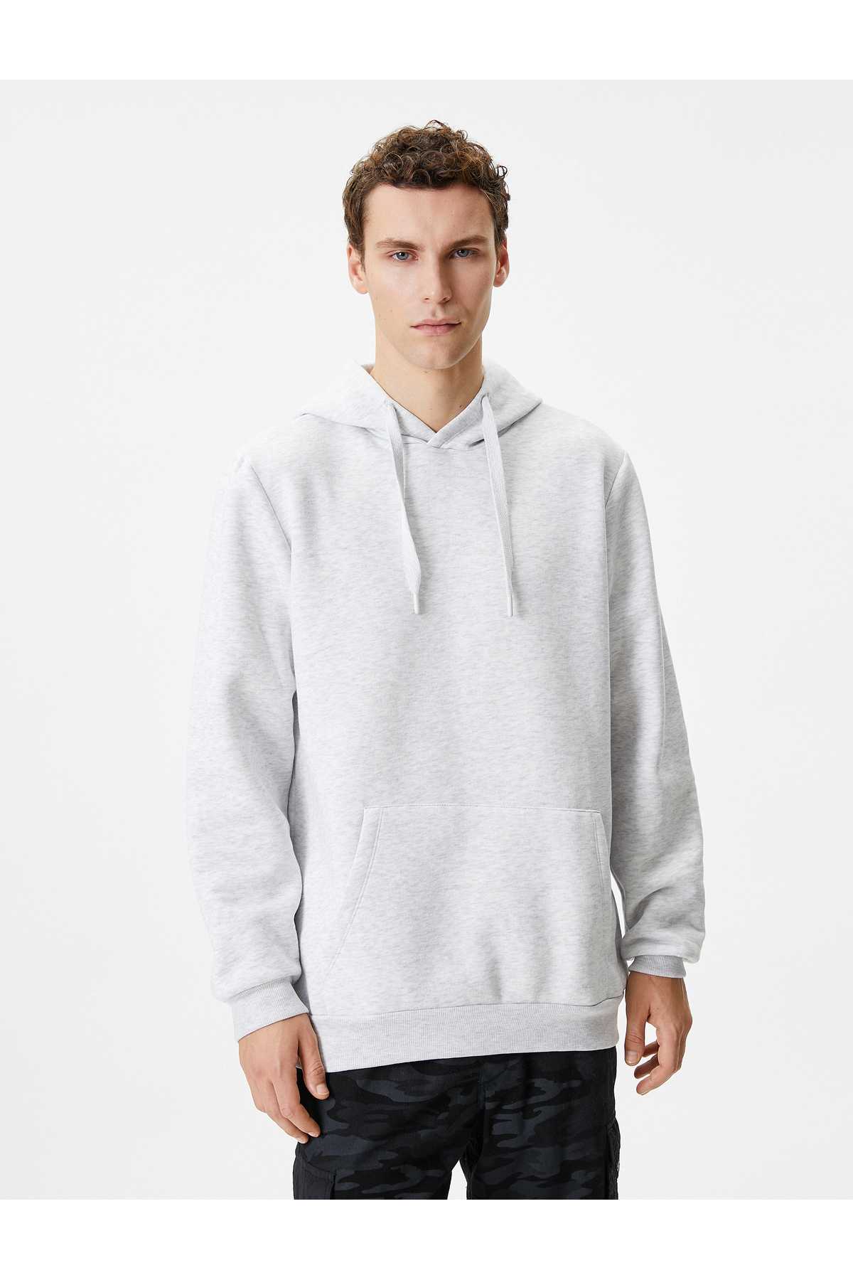 سویشرت کلاهدار جیبی کانگورو آستین بلند