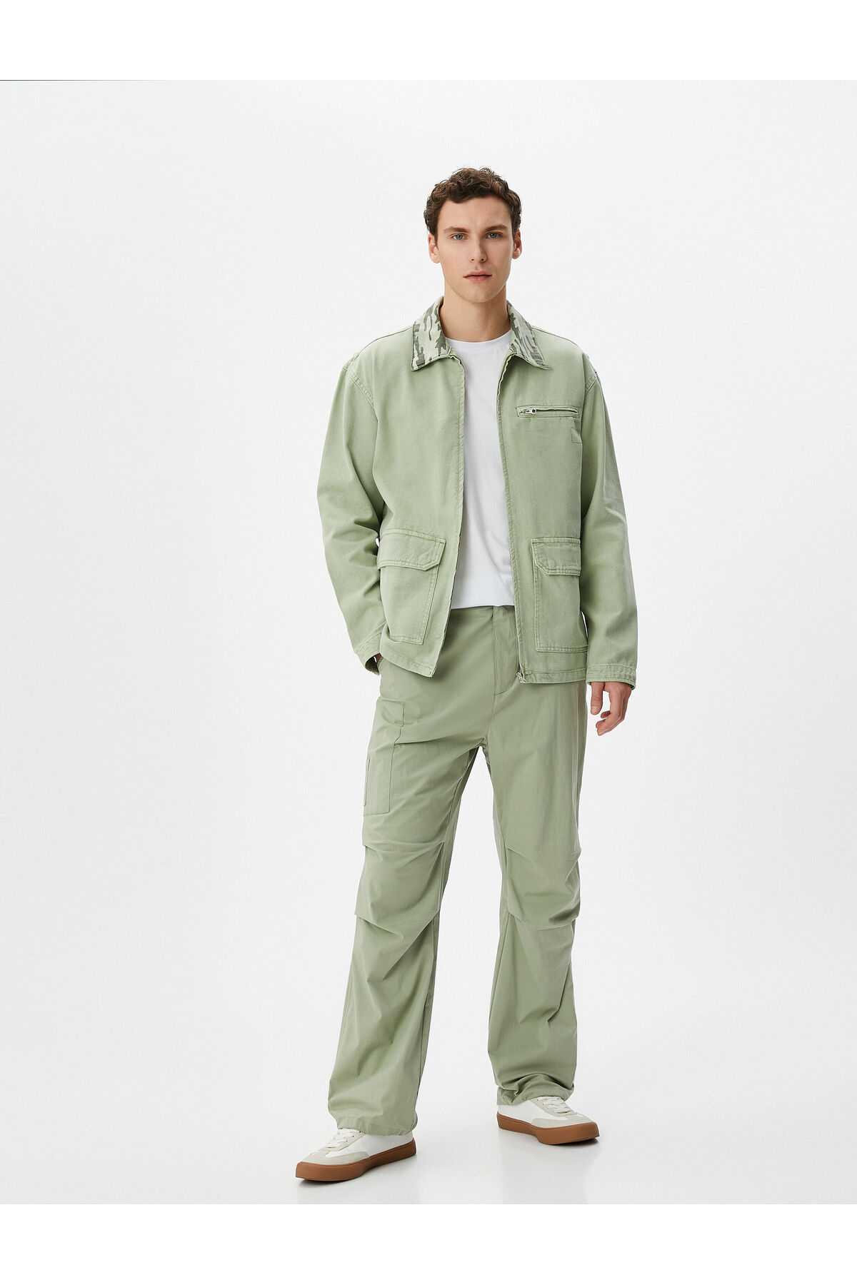 زیپ یقه یقه یقه ی استتار کت جین شسته