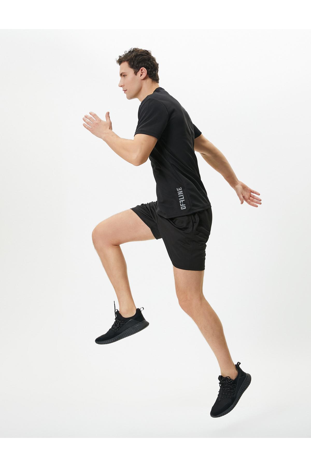 شلوارک اسپرت کوتاه کمربند تا جیب با جزئیات