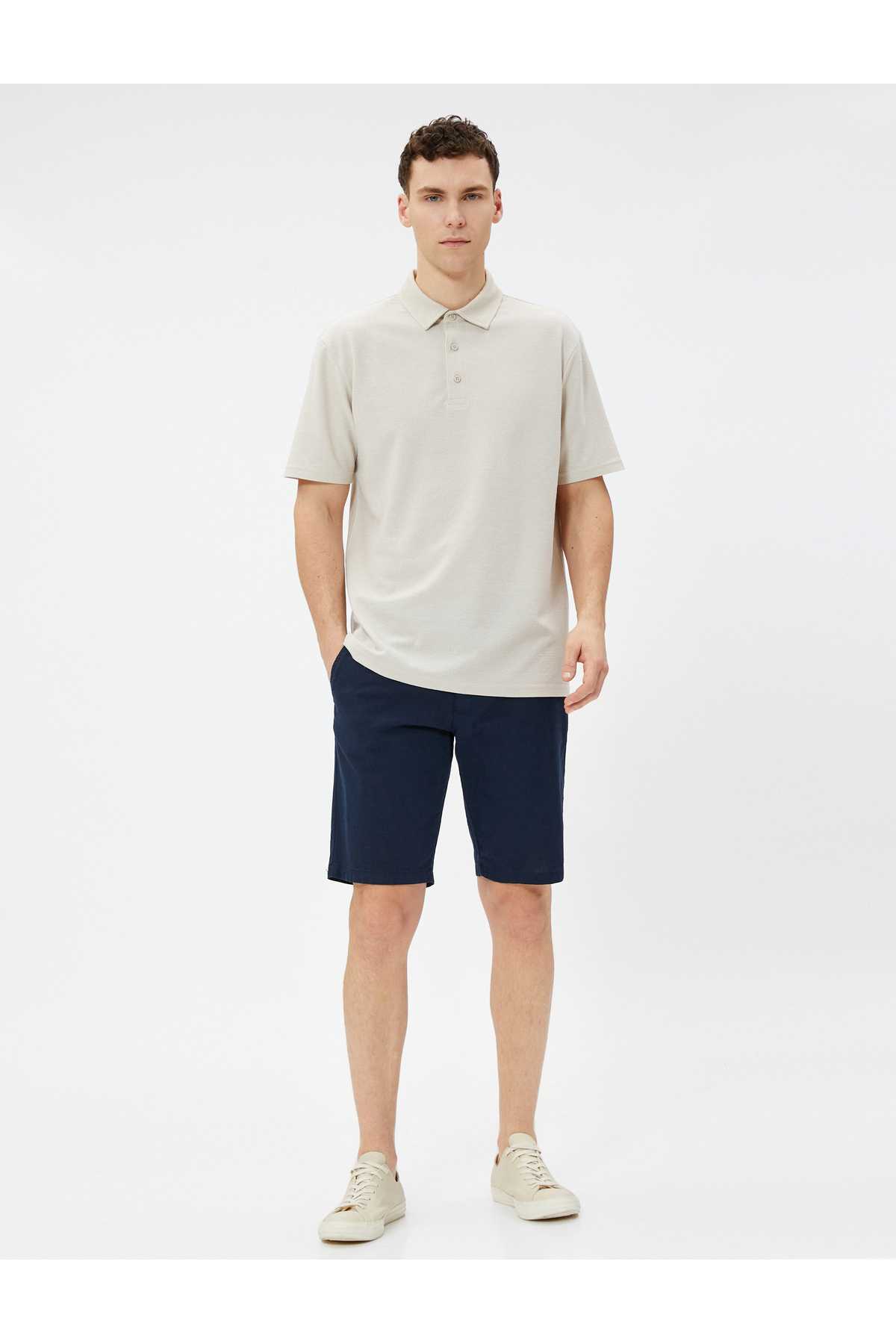 تیشرت پولو آستین کوتاه نخی