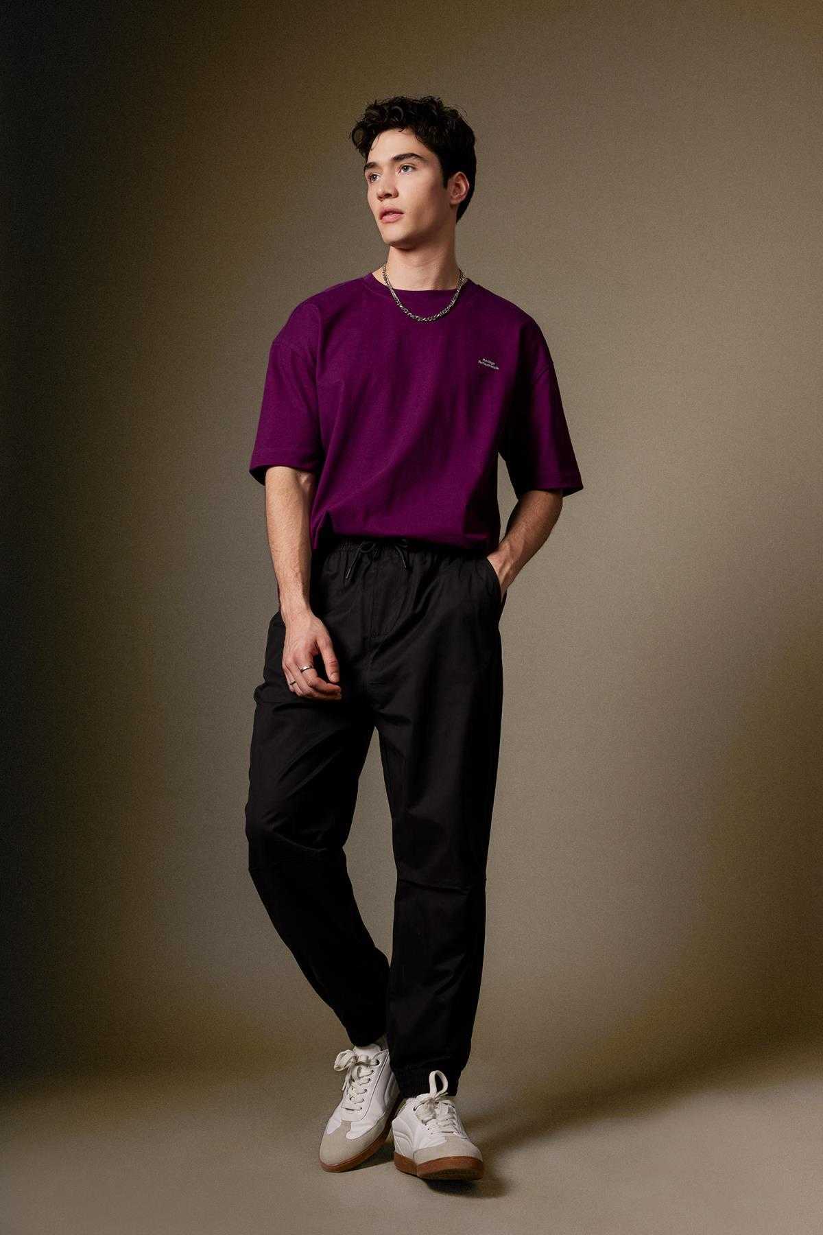 شلوار ساق بنددار الاستیک معمولی Jogger