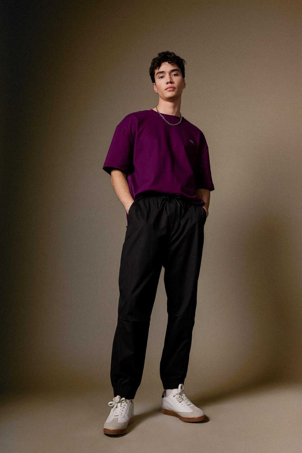 شلوار ساق بنددار الاستیک معمولی Jogger