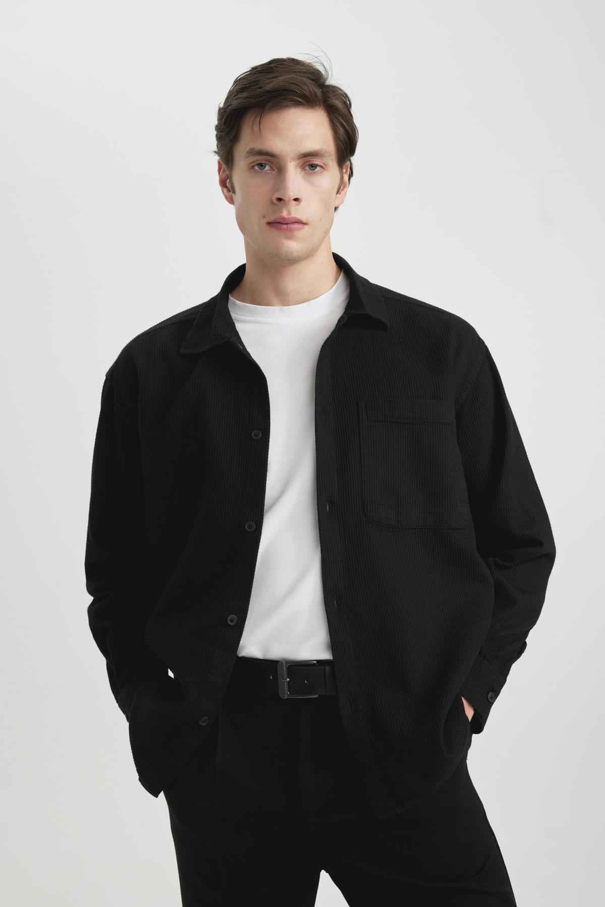 پیراهن آستین بلند یقه چوگان مناسب سایز بزرگ