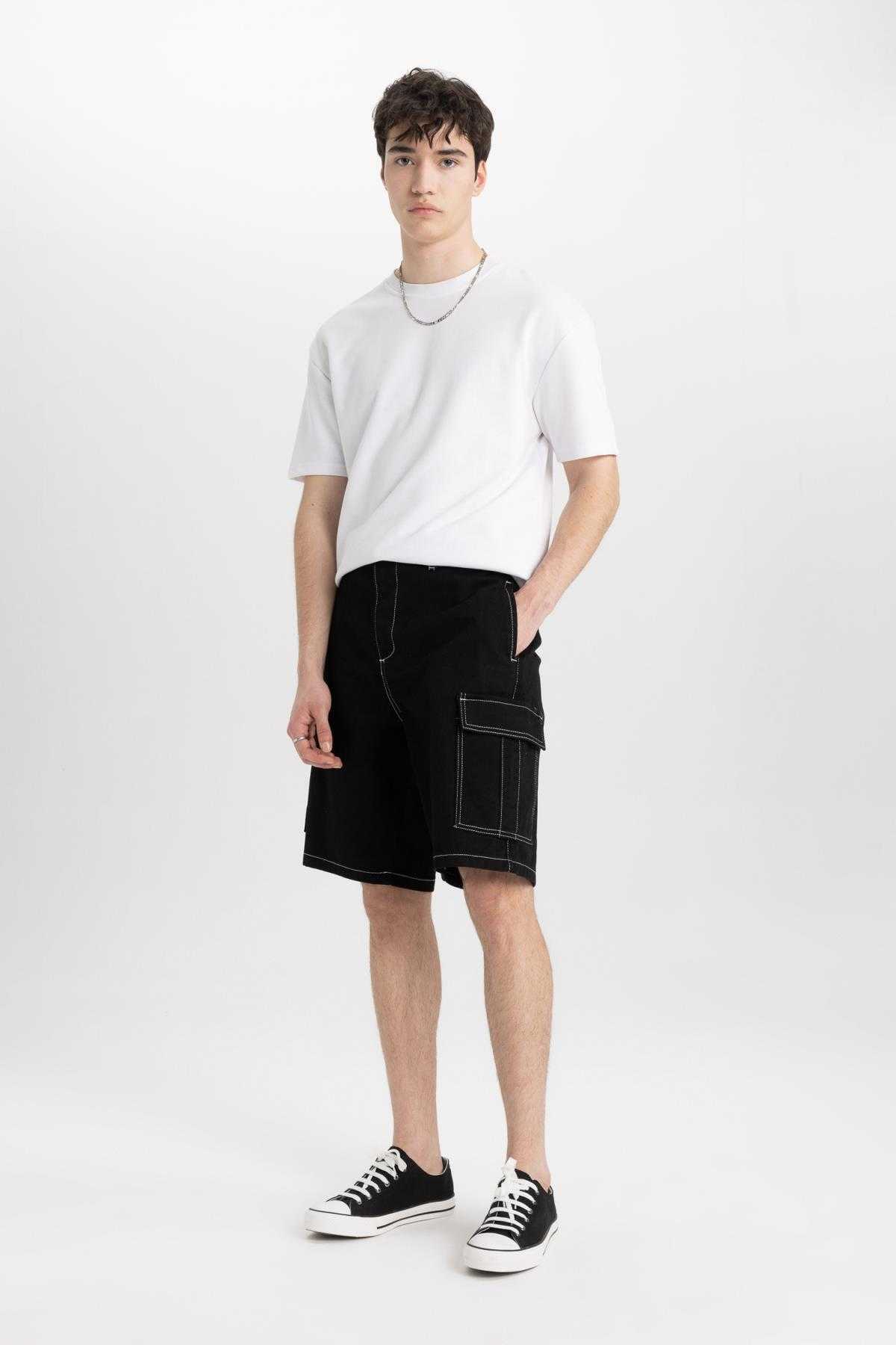 Relax Fit Cargo Pocket Bermuda
