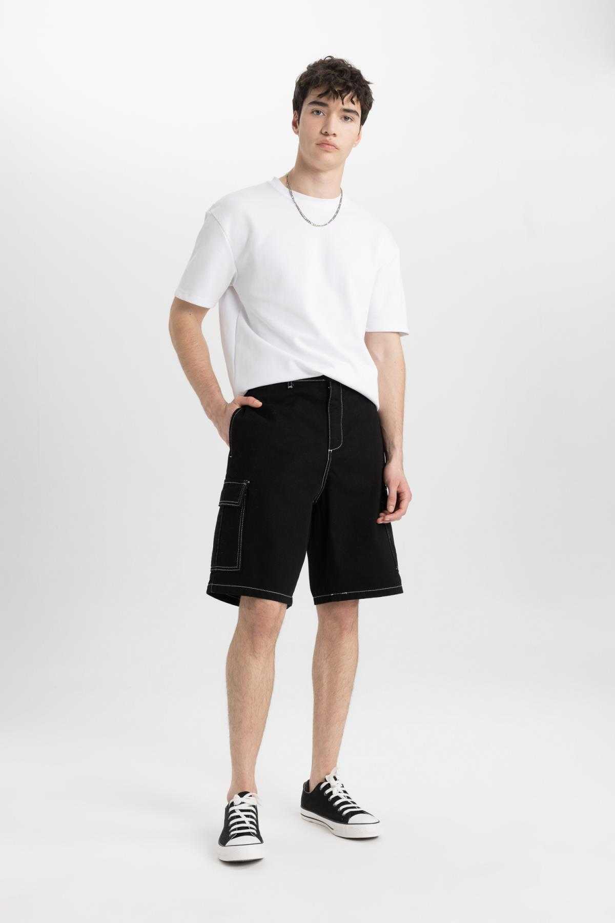 Relax Fit Cargo Pocket Bermuda