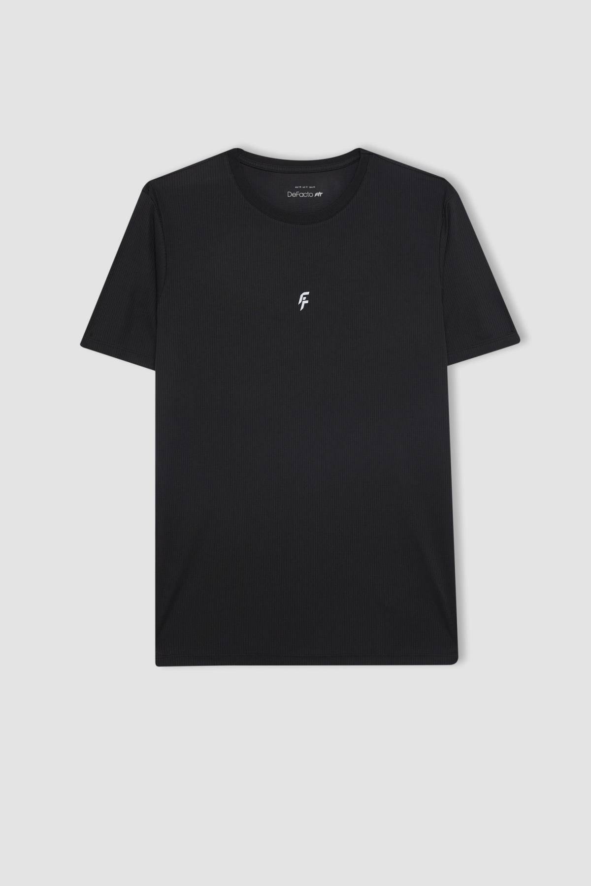 تیشرت ورزشی با یقه باریک DeFactoFit