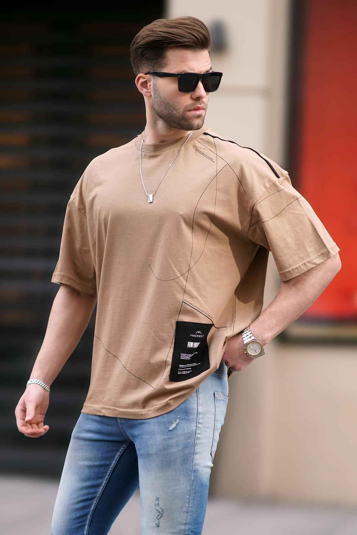 تیشرت مردانه بزرگ با طرح کاپوچینو