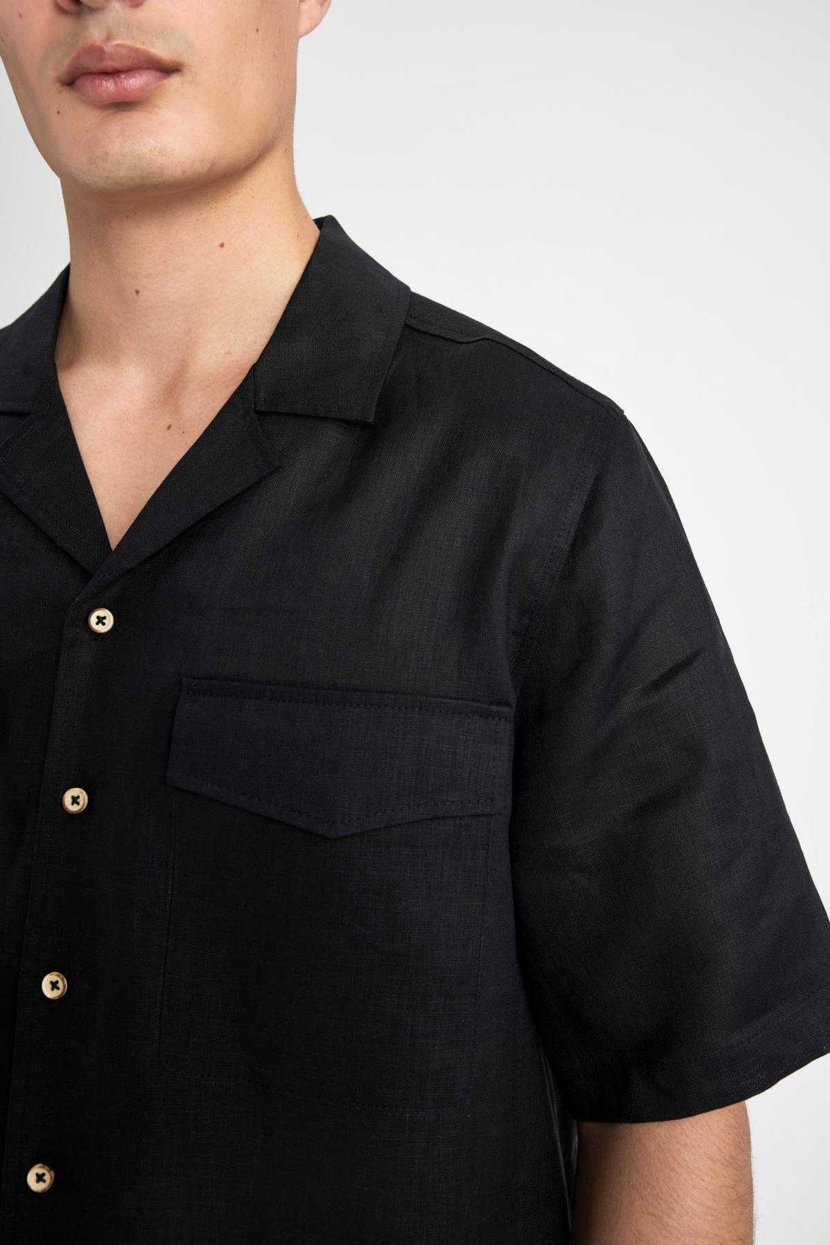 پیراهن آستین کوتاه یقه پولو ریلکس فیت