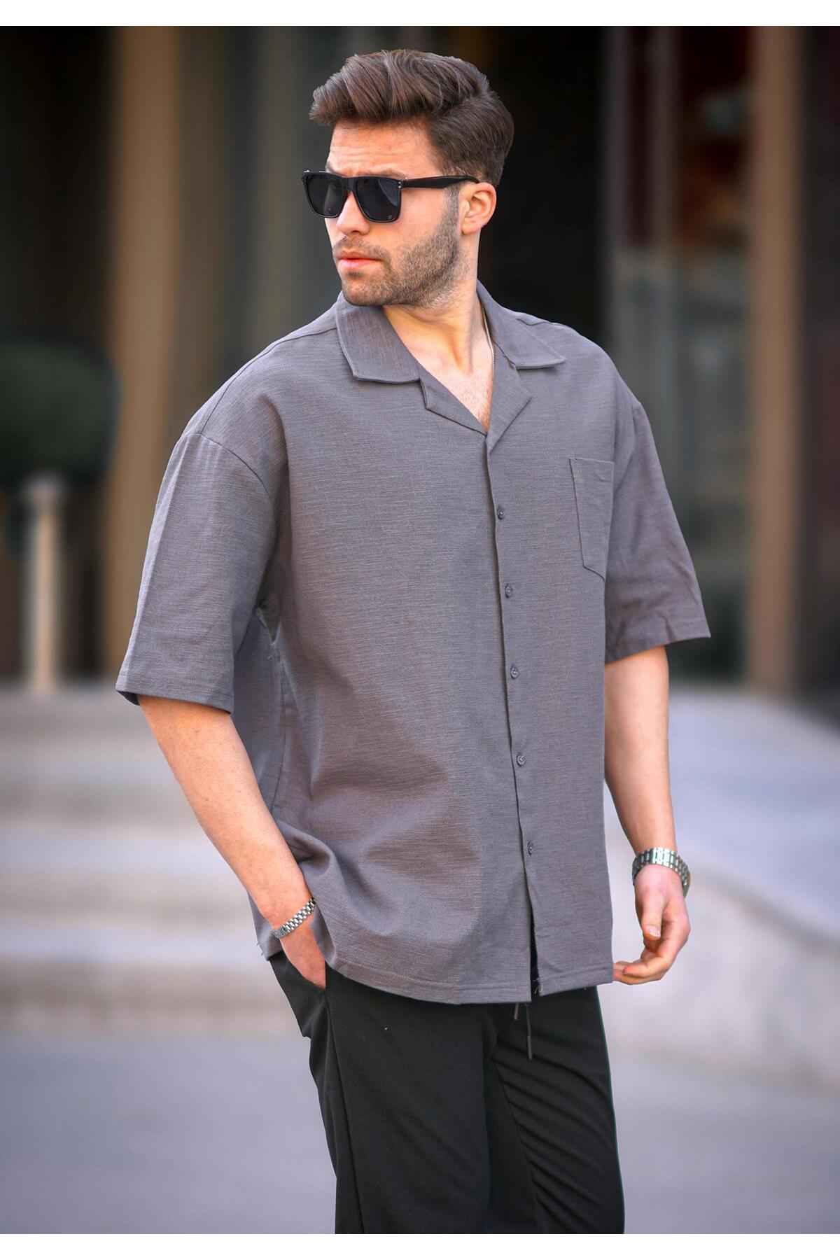 پیراهن مردانه آستین کوتاه بژ