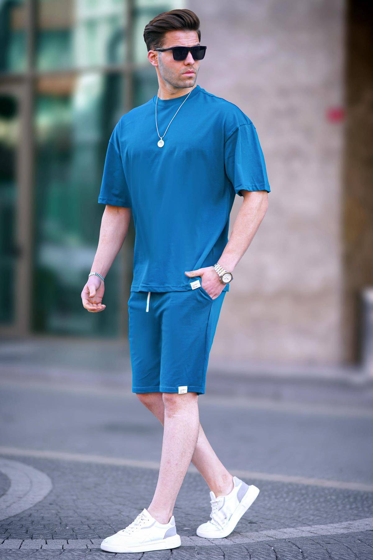 ست شلوارک مردانه بیسیک بنزینی 6377