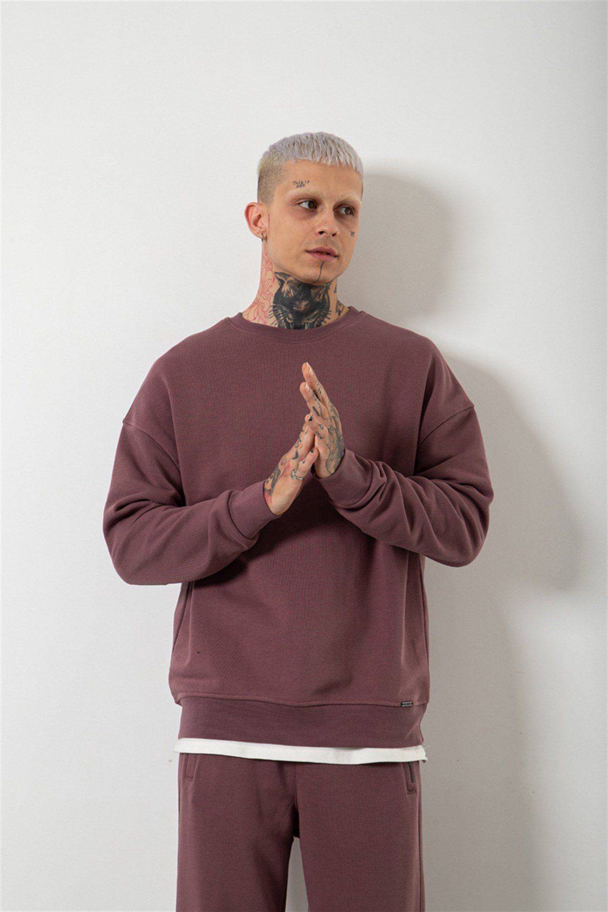 سویشرت مردانه پایه جامد خاکستری روشن