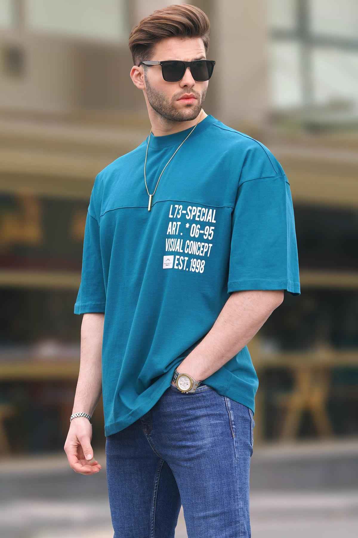 تیشرت مردانه چاپی اورسایز مشکی