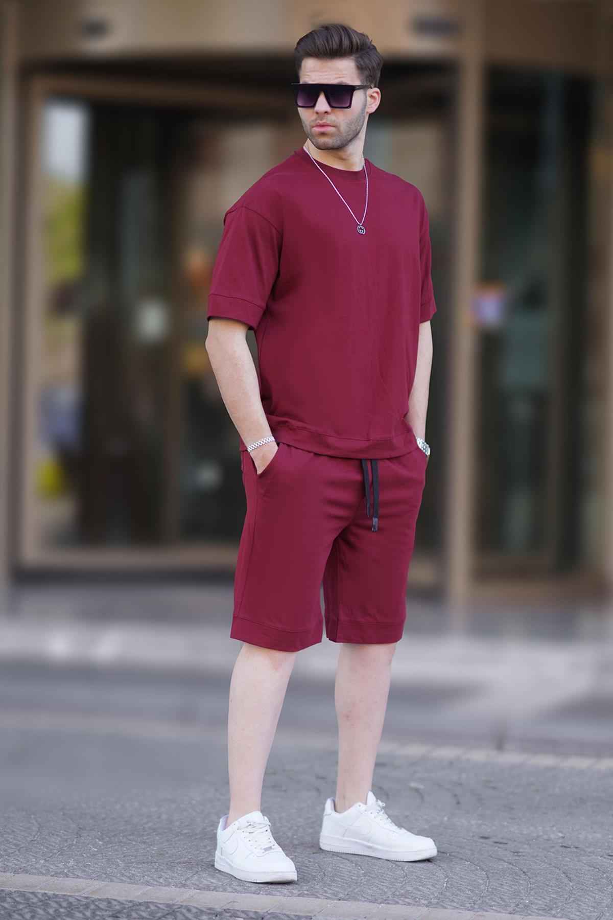 ست شلوارک مردانه پایه Black Crew Neck