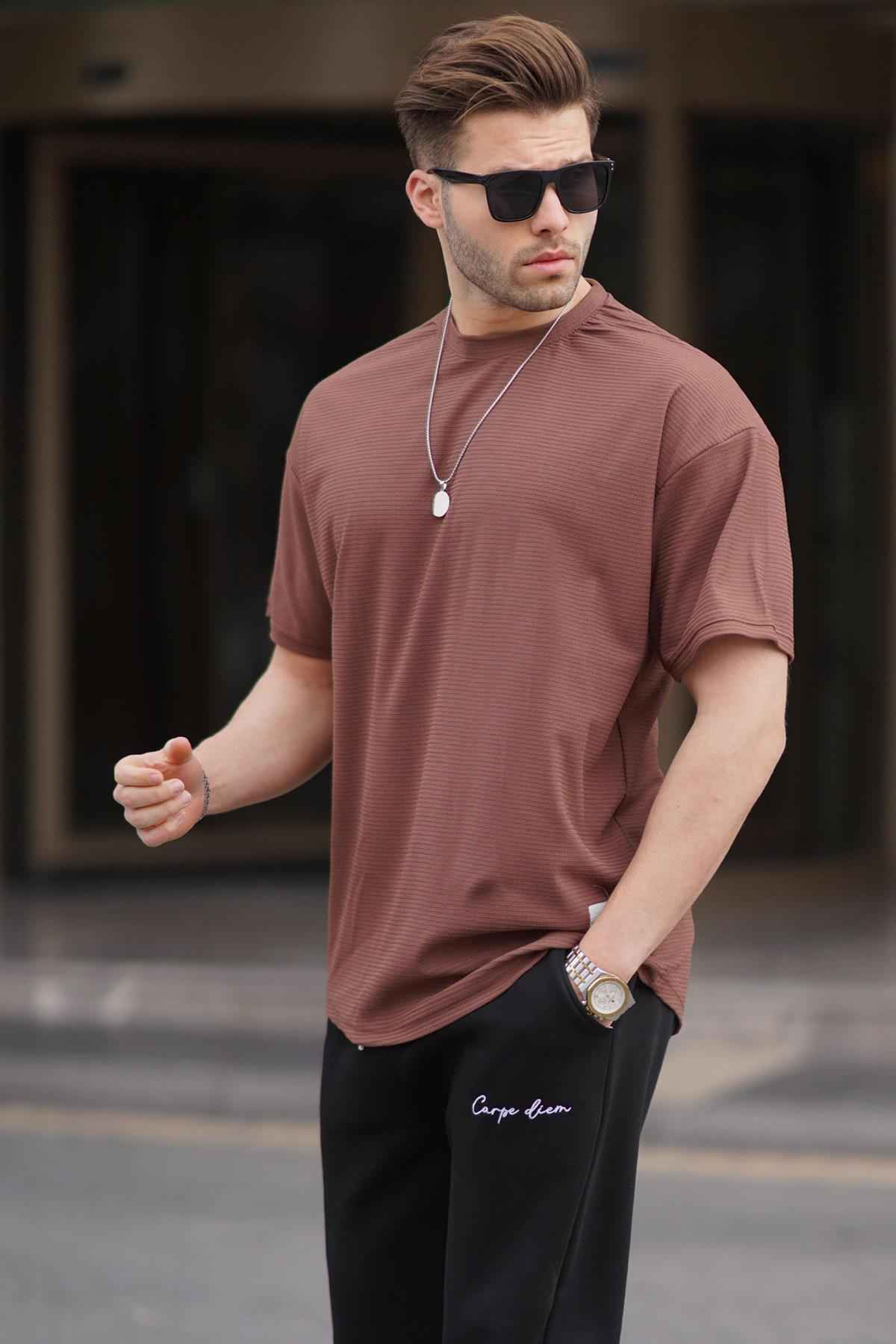 تیشرت مردانه بیسیک اورسایز مشکی 7012