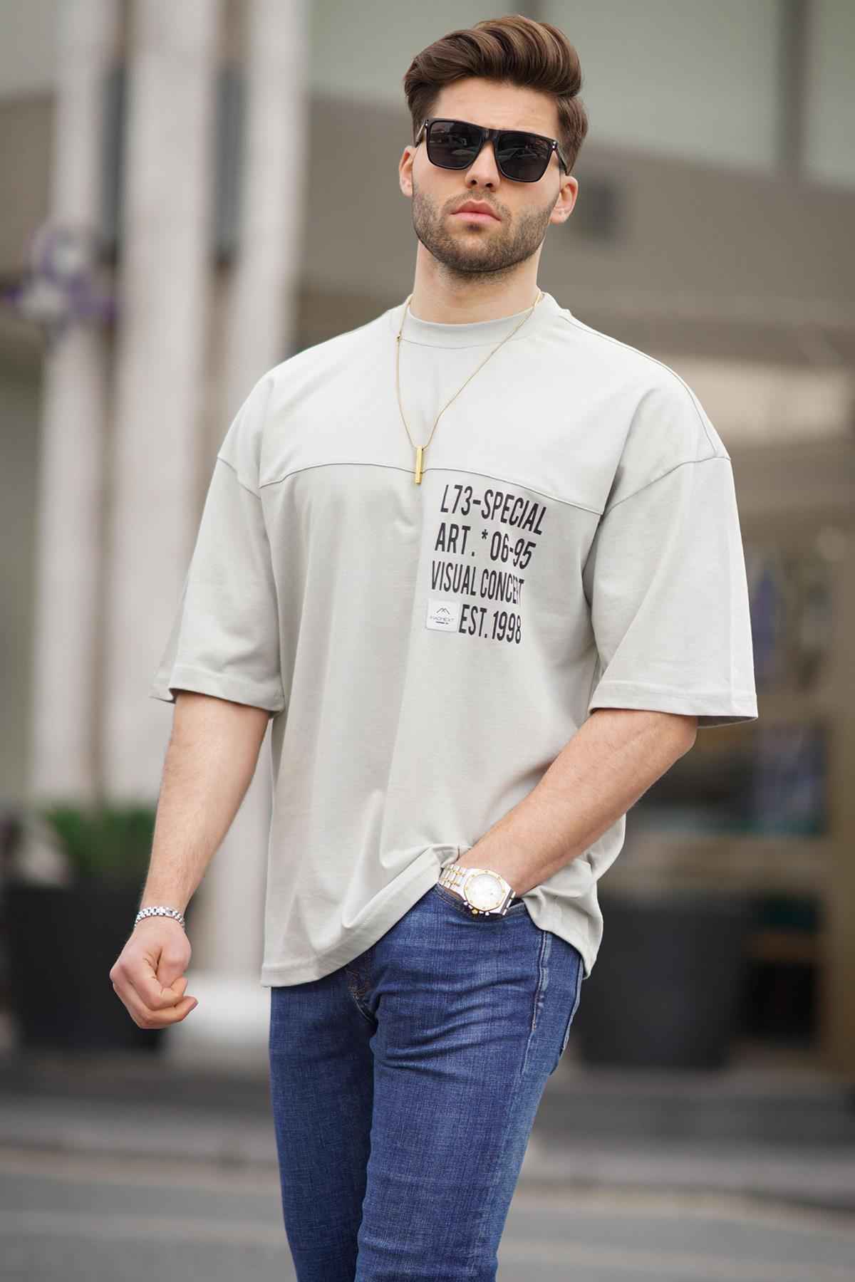 تیشرت مردانه چاپی اورسایز مشکی