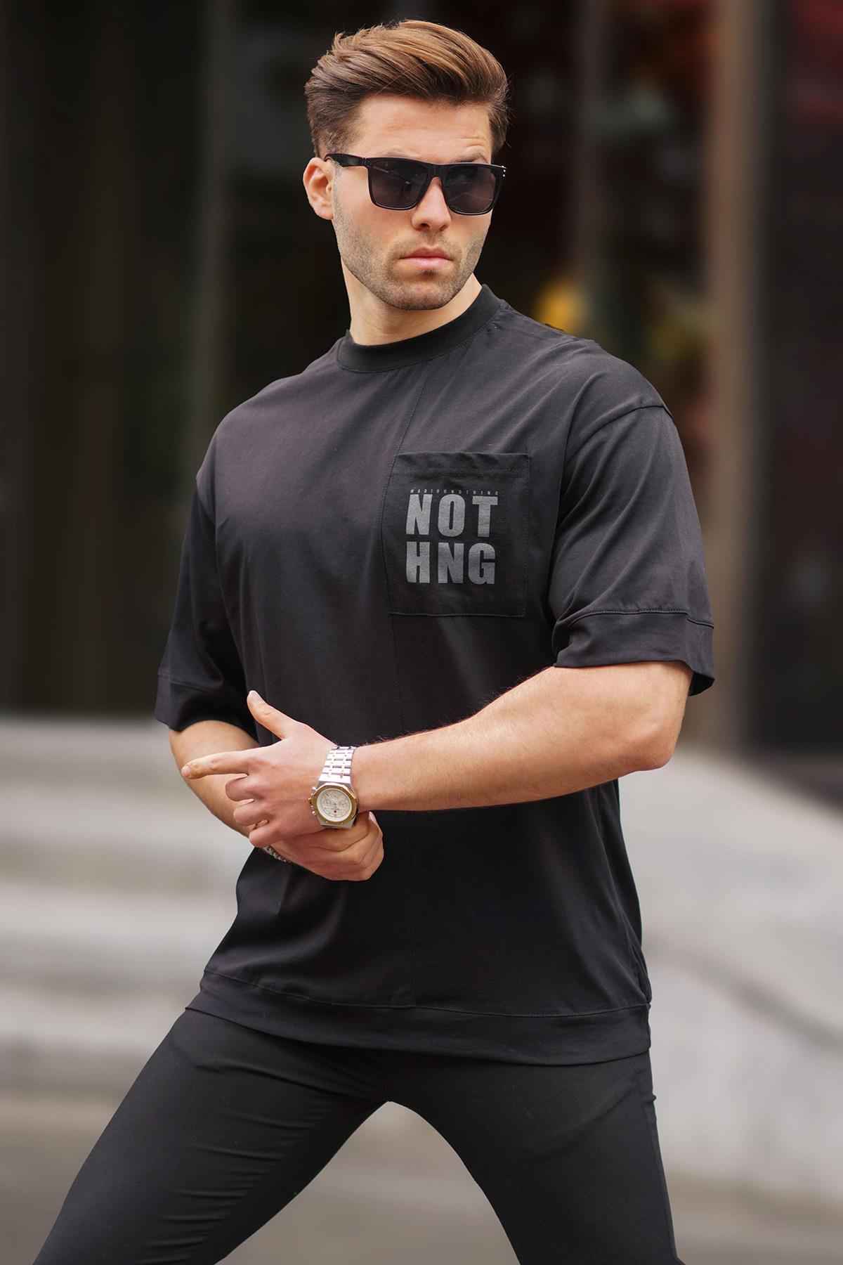 تیشرت بزرگ جیبی مشکی