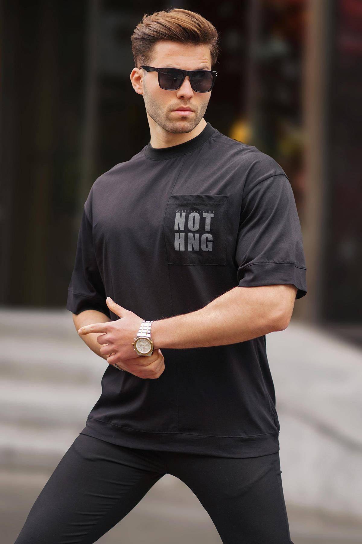 تیشرت بزرگ جیبی مشکی