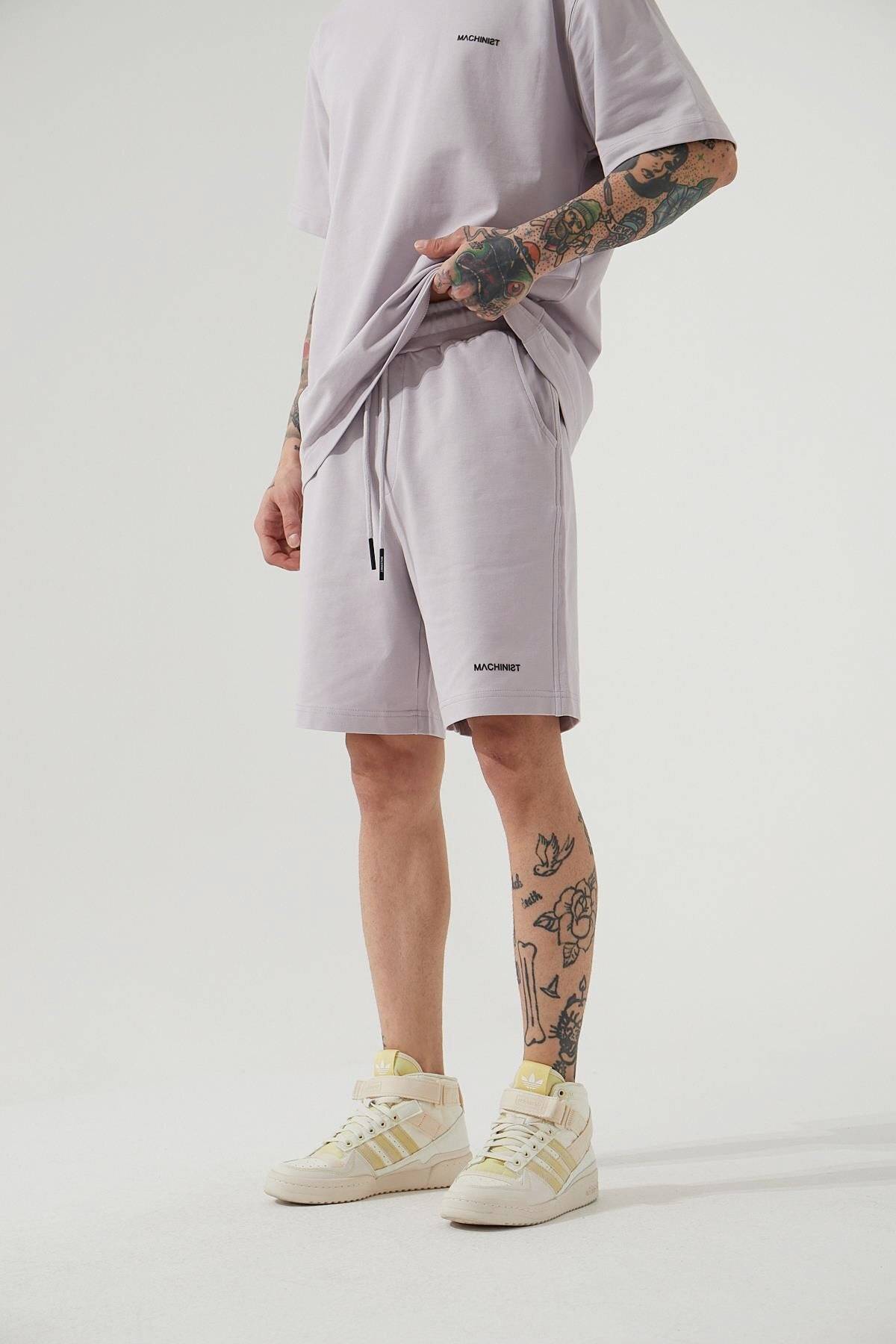 شلوارک ساده خاکستری مردانه