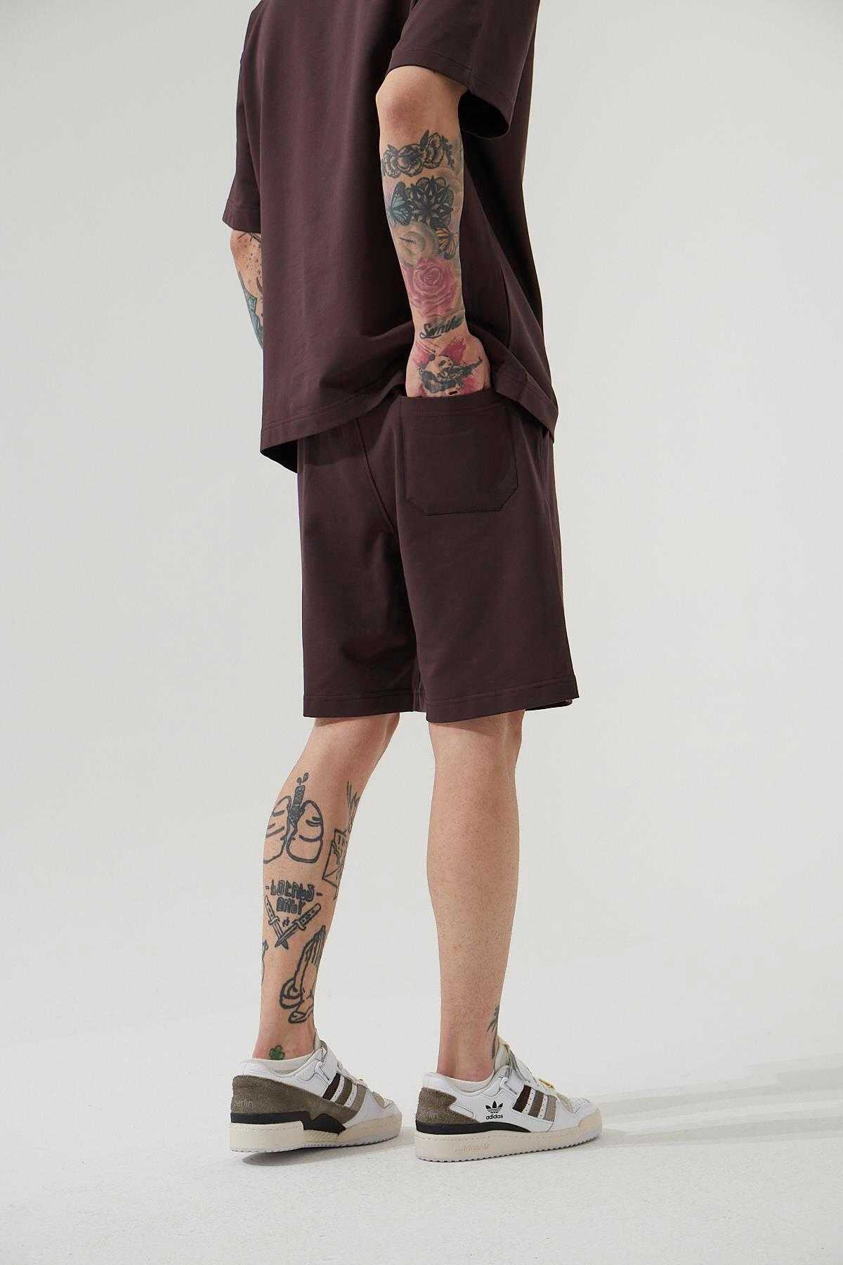 شلوارک ساده خاکستری مردانه