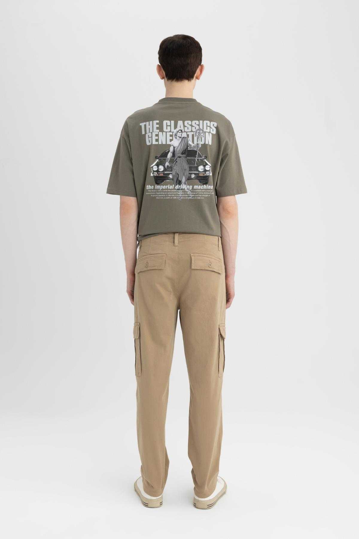 شلوار گاباردین راست تناسب