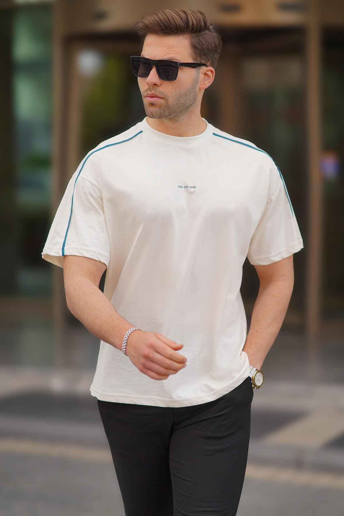 تیشرت یقه خدمه اورسایز مشکی