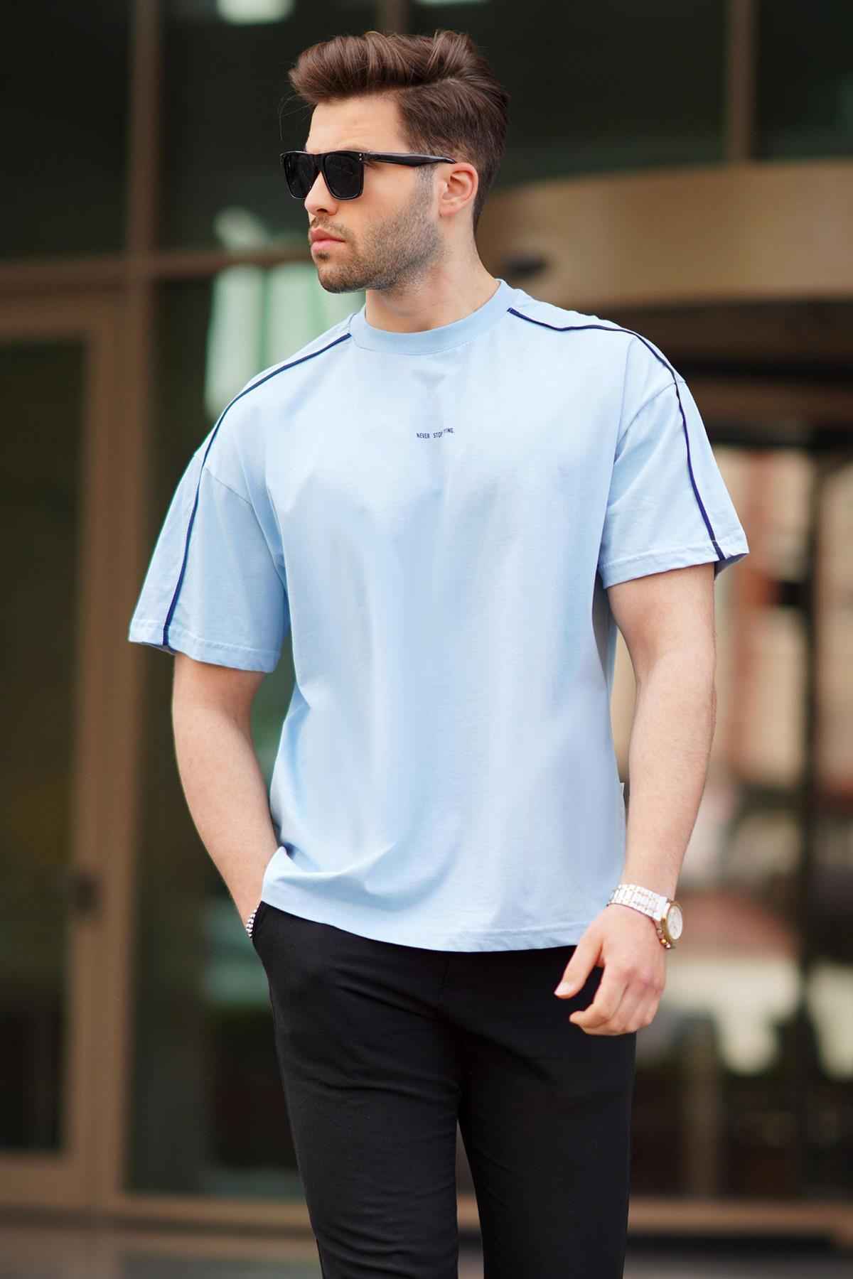 تیشرت یقه خدمه اورسایز مشکی