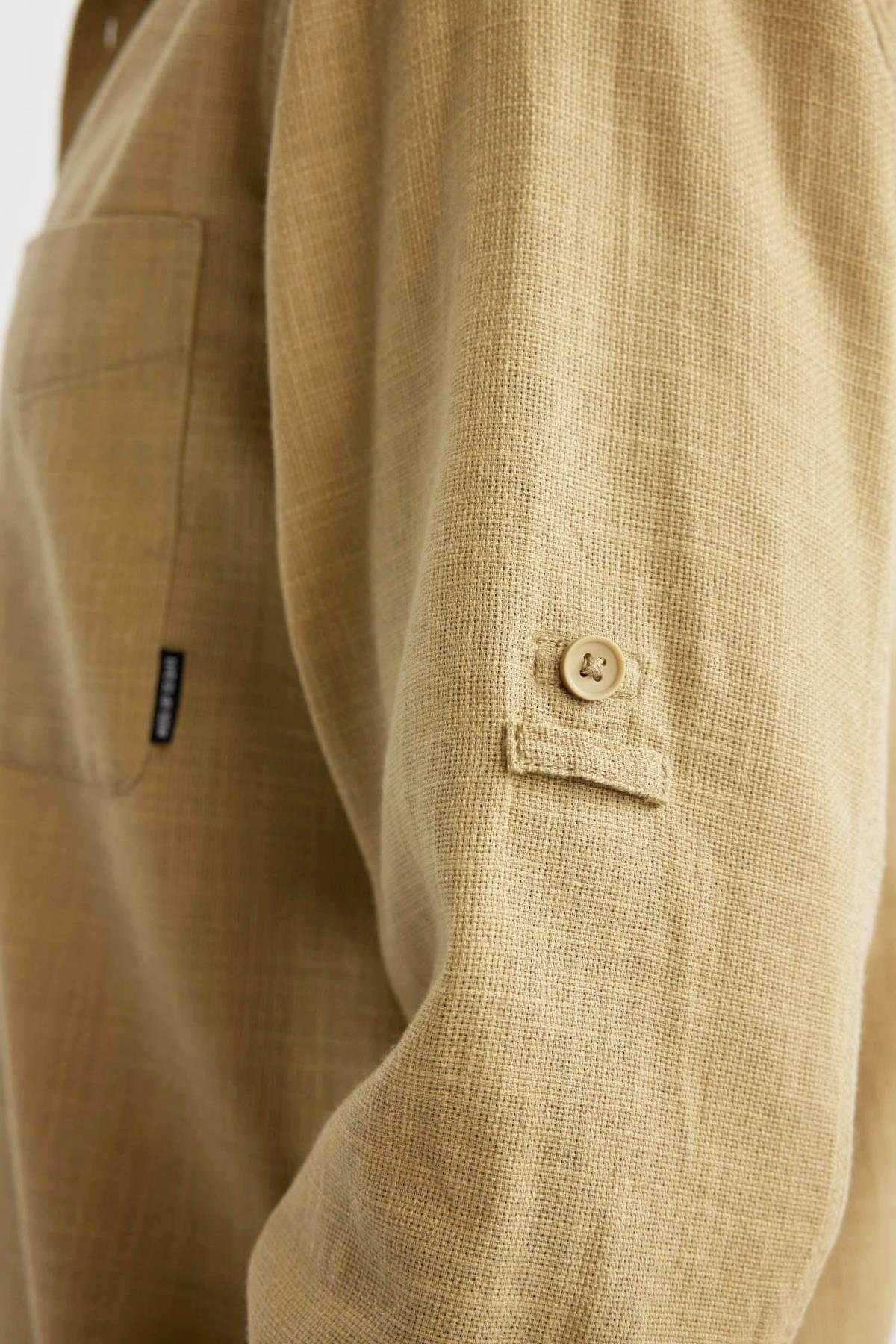 پیراهن آستین بلند نخی منظم