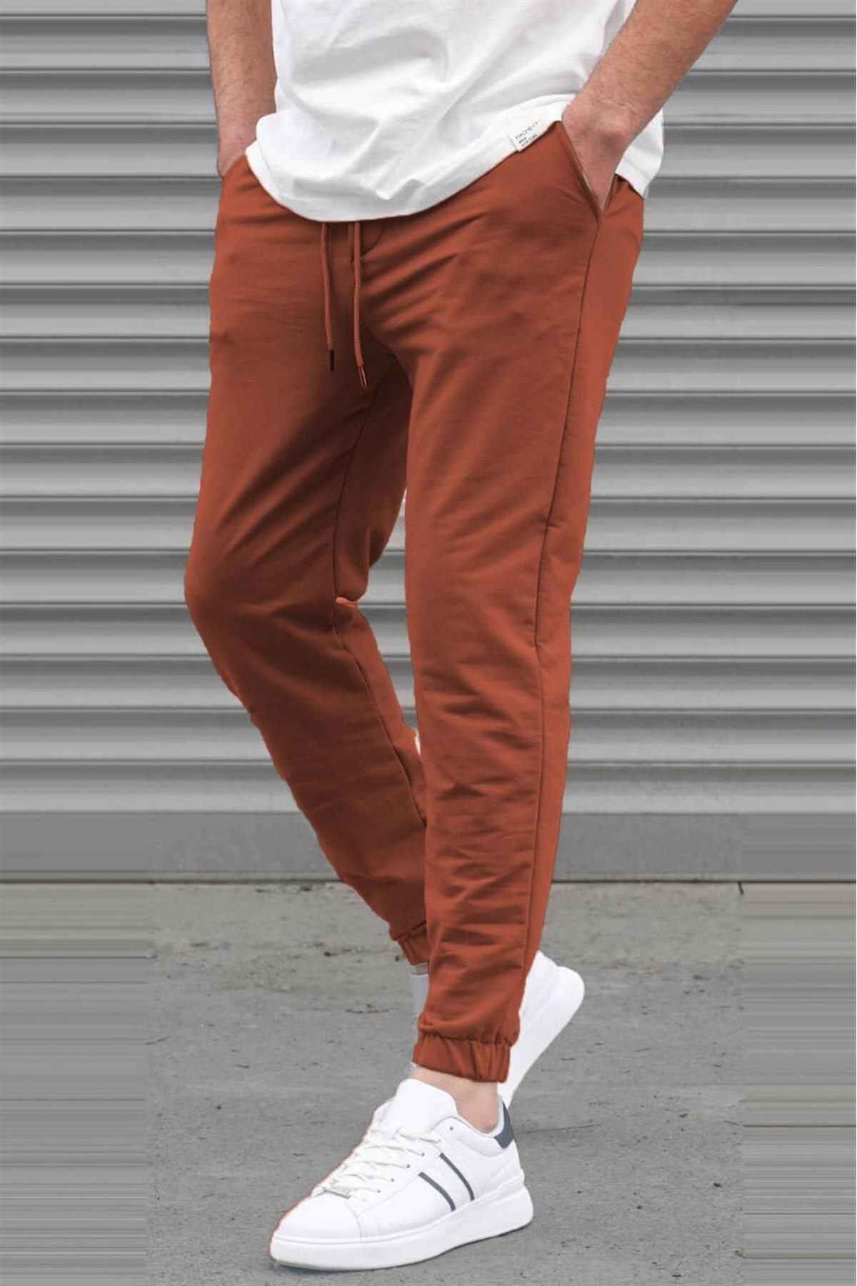 Boyalı Gri Basic Paçası Lastikli Erkek Eşofman