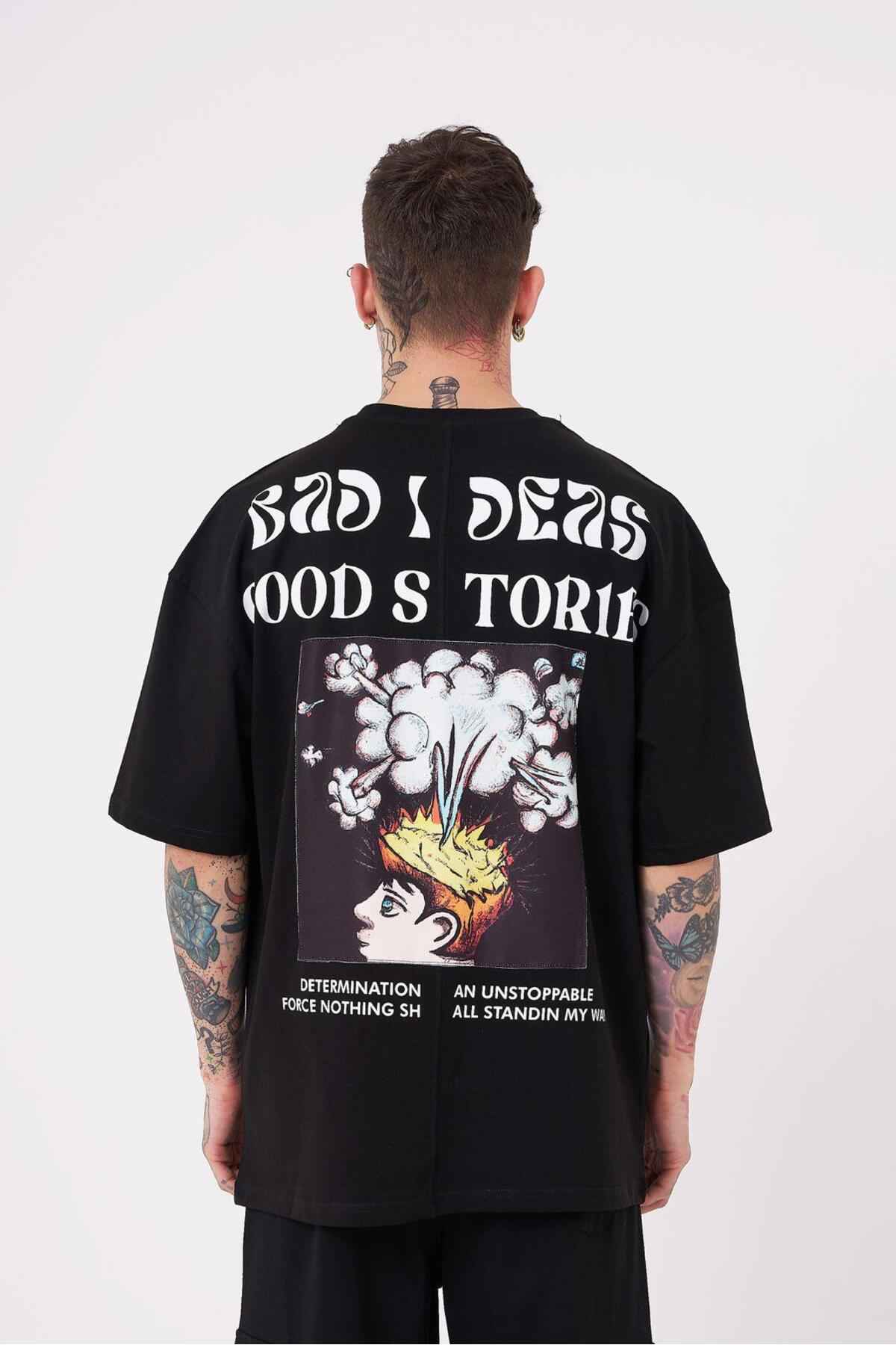 تیشرت سفید سایز بزرگ چاپ داستان های خوب مردانه