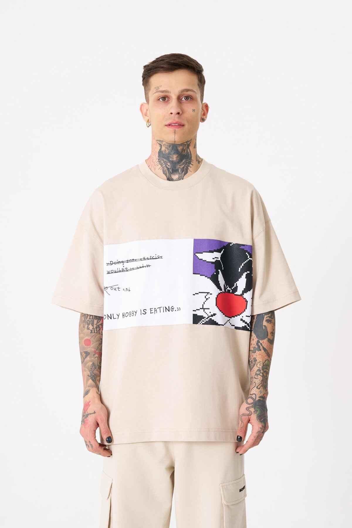 تیشرت مردانه به رنگ سبز روشن با چاپ سیلوستر