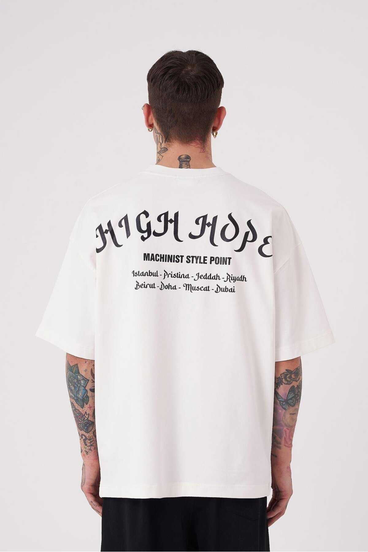 تیشرت اکرو سایز بزرگ مردانه چاپ High Hope