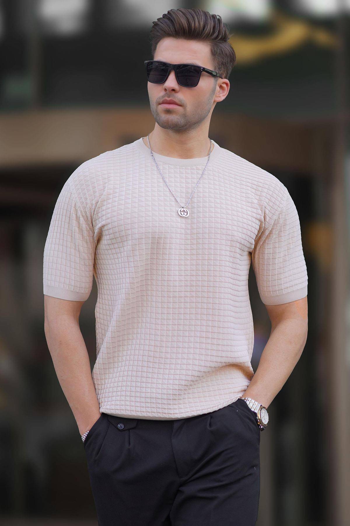 تیشرت مردانه خاکی