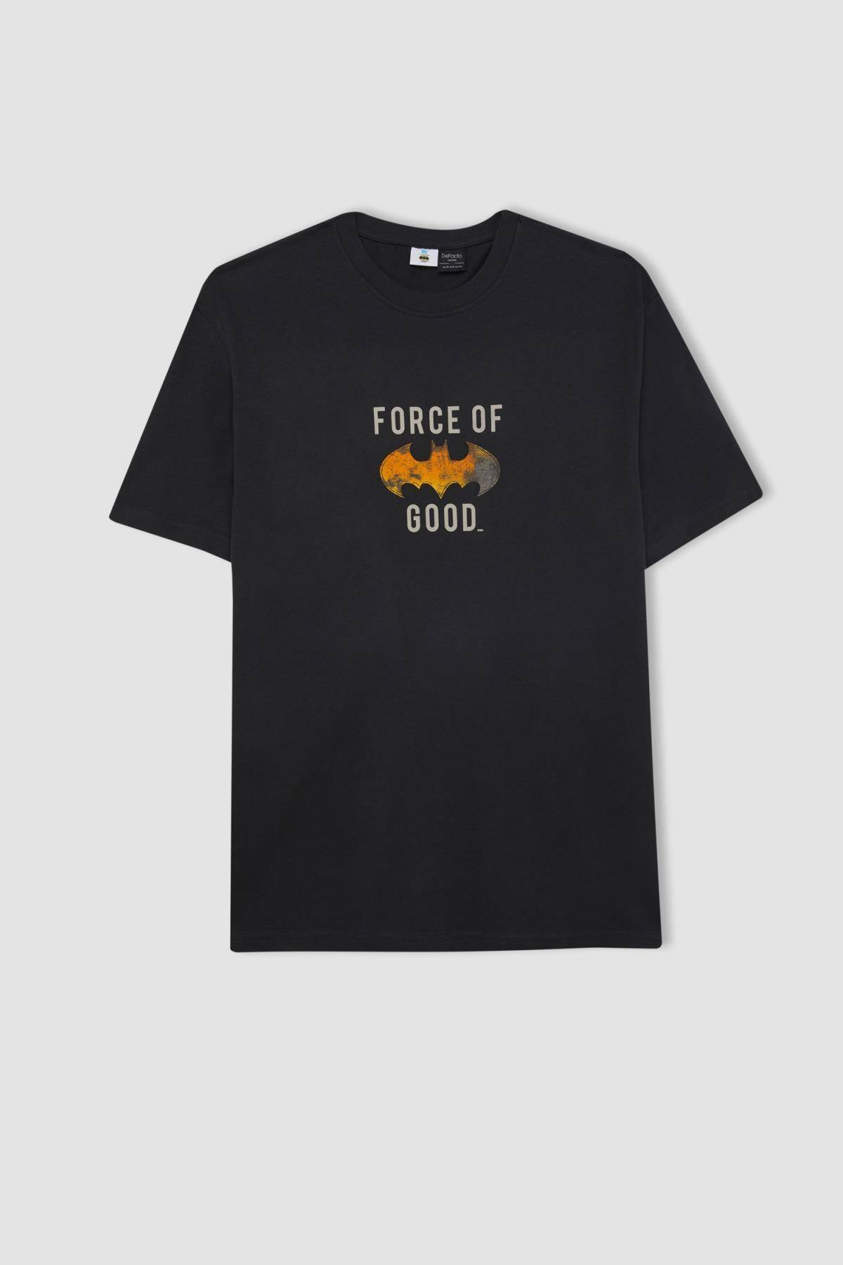 تیشرت آستین کوتاه یقه پرینت معمولی بتمن