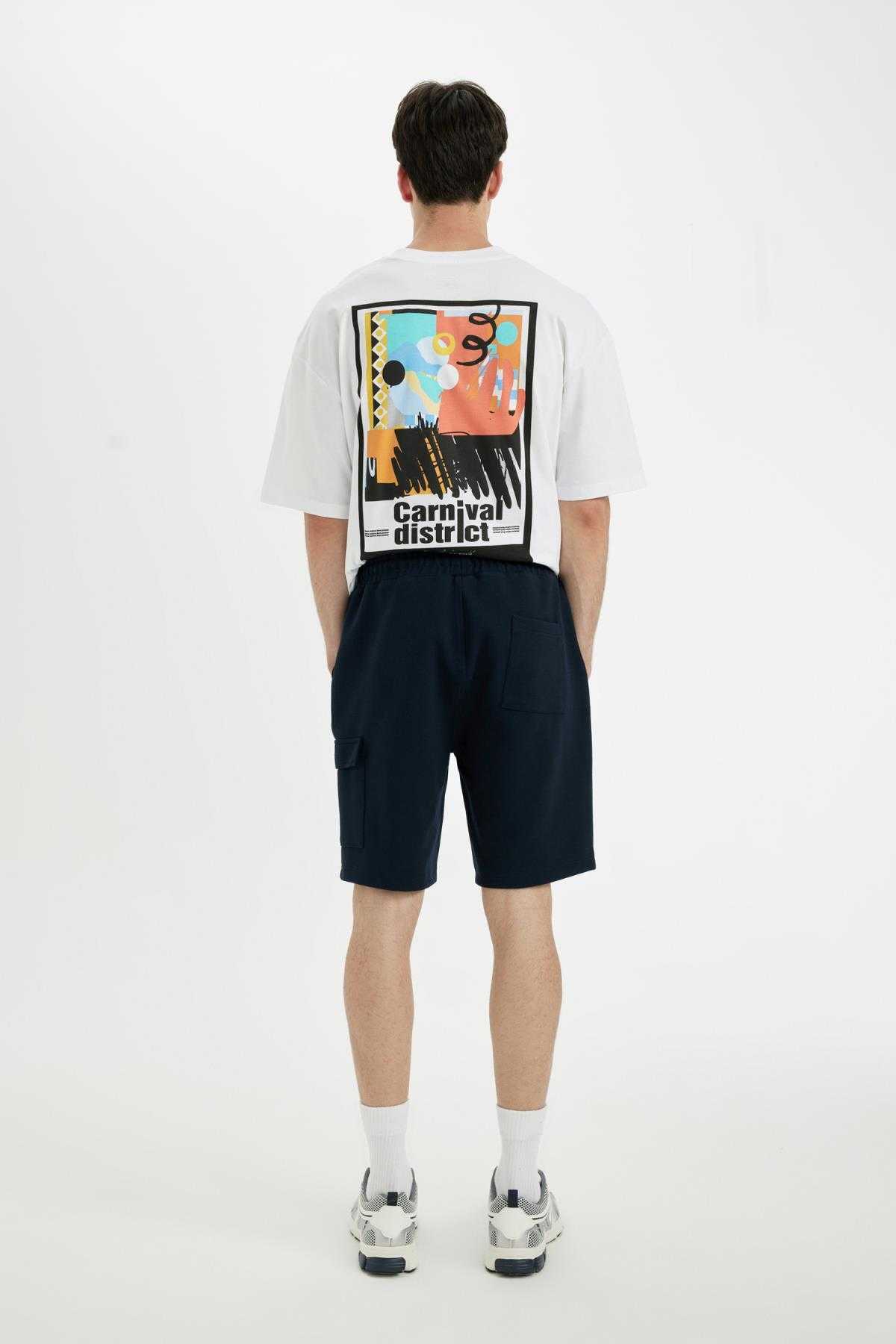 شلوارک پارچه ای سنگین ساق راست و منظم