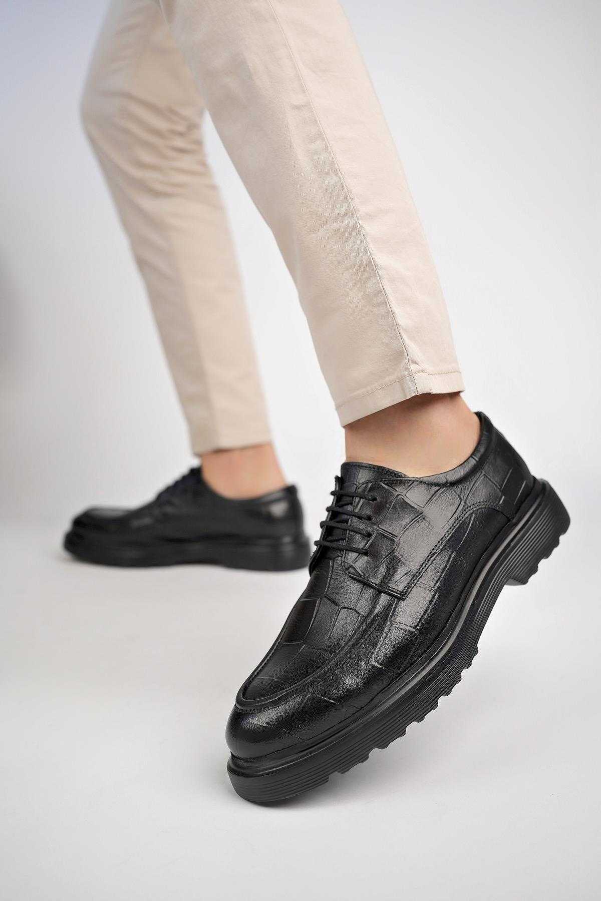 کفش مردانه زیره ضخیم ارتوپدی راحت روزانه چرم اصل کلاسیک روزانه Norman گارانتی