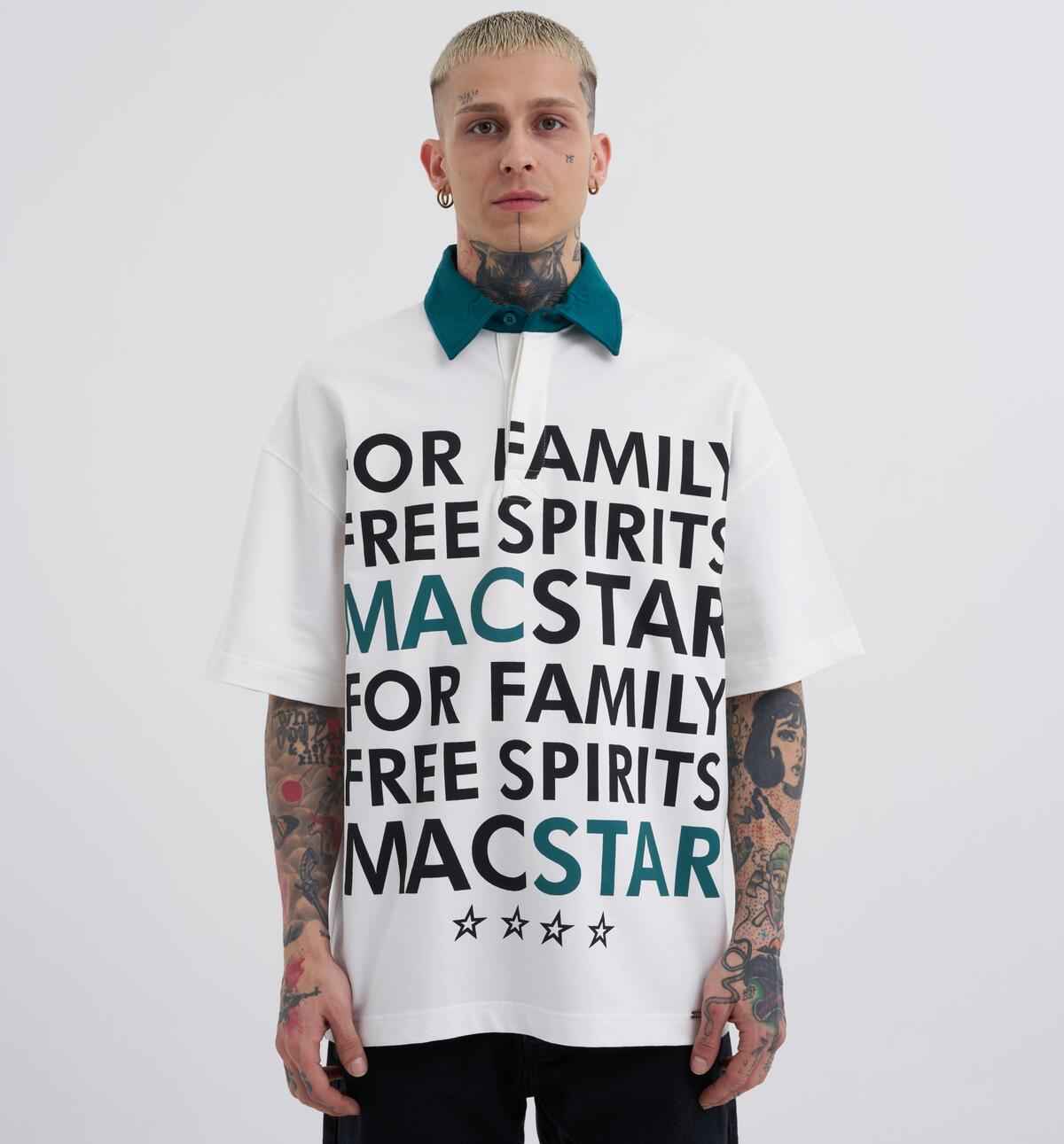 تیشرت مردانه یقه یقه دار یقه آبی سرمه ای با چاپ پهن