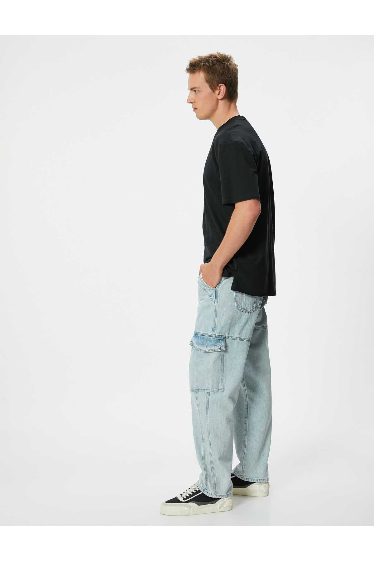 شلوار جین باربری جیب بزرگ