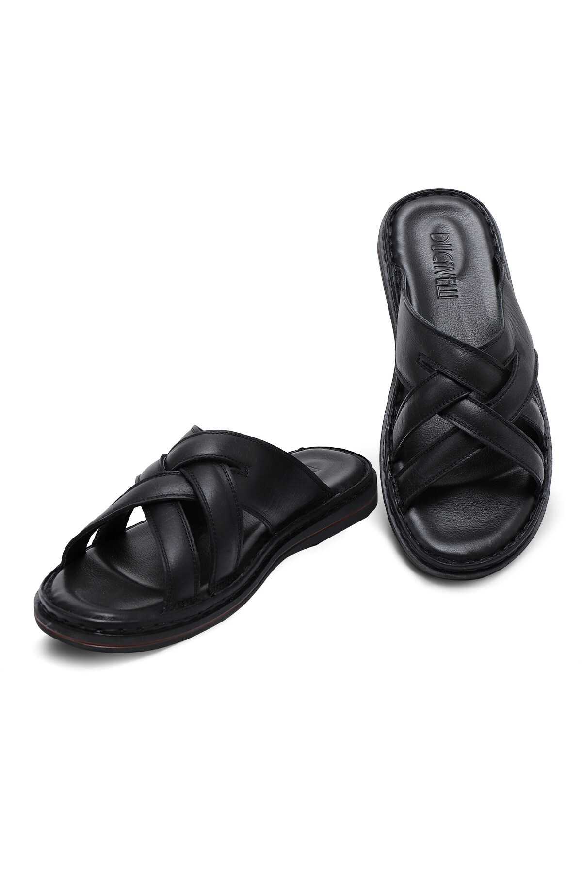 دمپایی مردانه چرم اصل ملنتیاس، دمپایی چرم اصل، دمپایی زیره ارتوپدی، دمپایی چرم