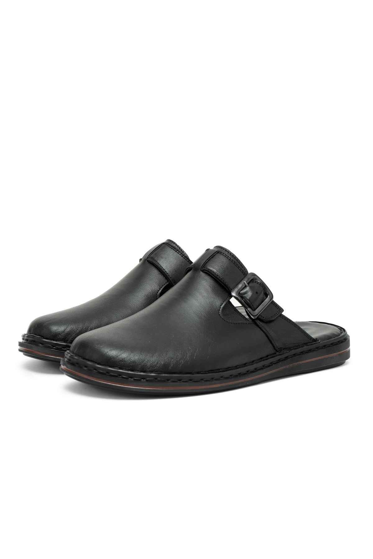 دمپایی مردانه چرم اصل Mistra، دمپایی چرم طبیعی، دمپایی زیره ارتوپدی، دمپایی چرم سبک