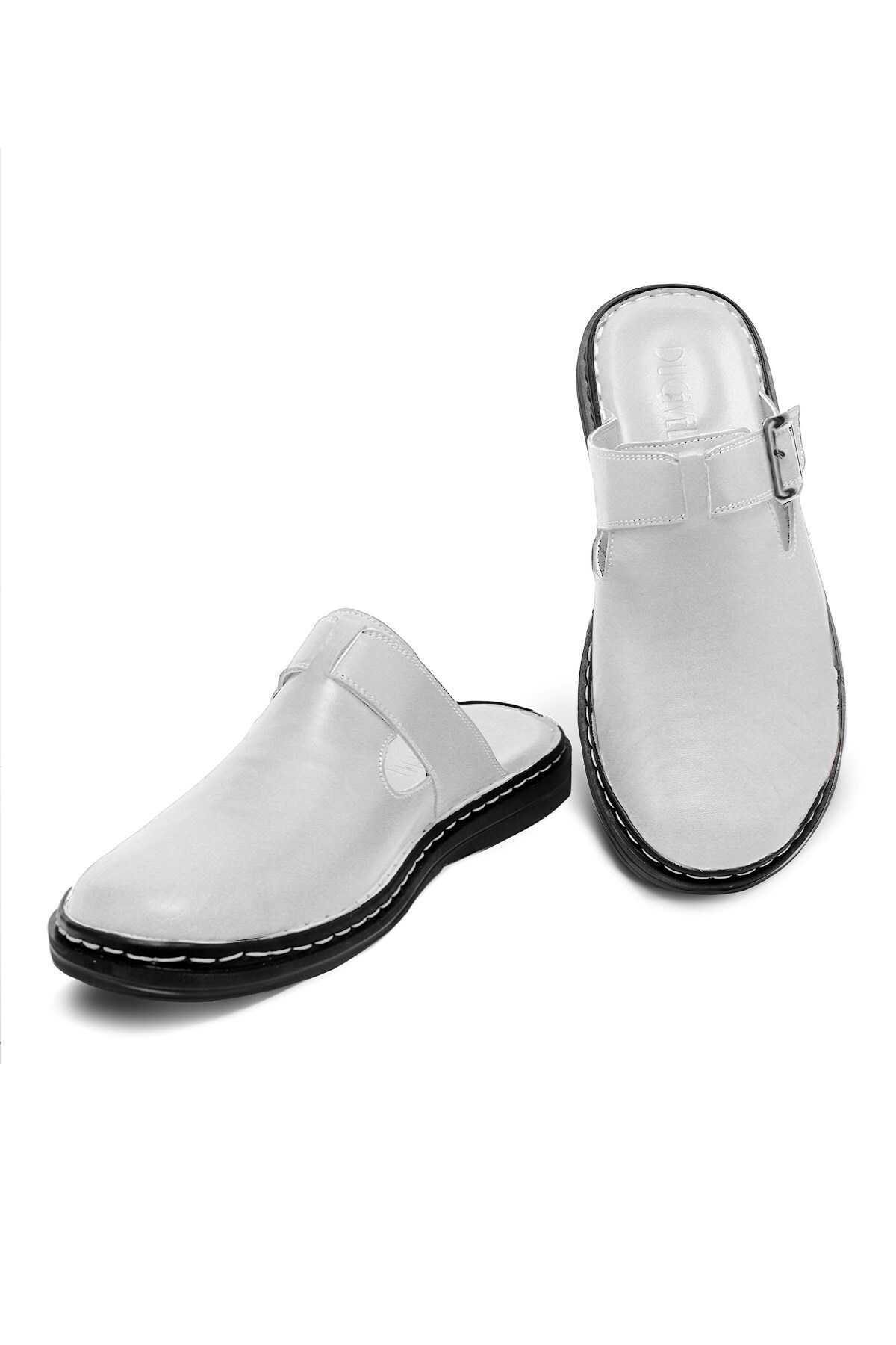 دمپایی مردانه چرم اصل Mistra، دمپایی چرم طبیعی، دمپایی زیره ارتوپدی، دمپایی چرم سبک